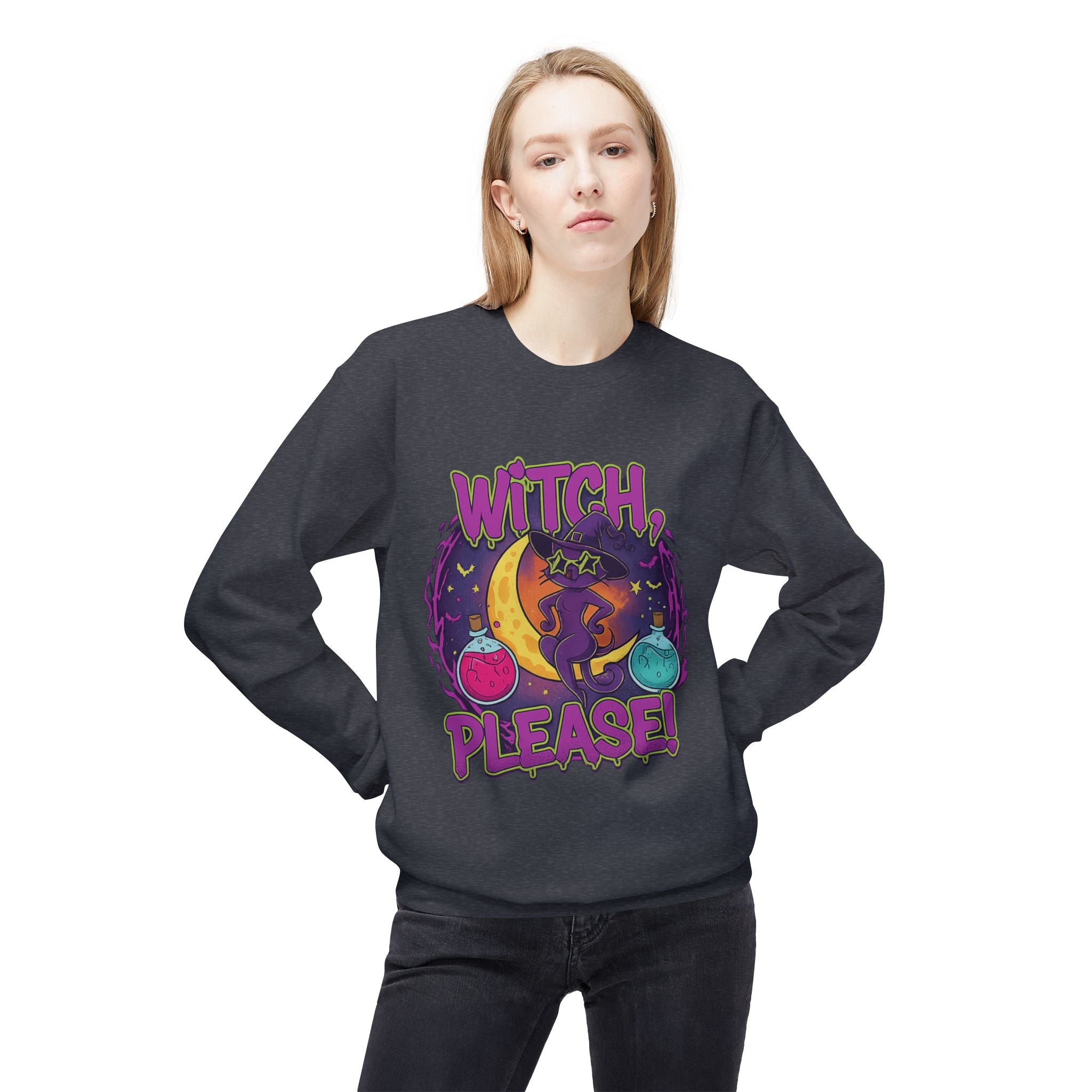 Witch, Please! 3 - Crewneck Unisex Sweatshirt - Cozy Halloween Apparel
