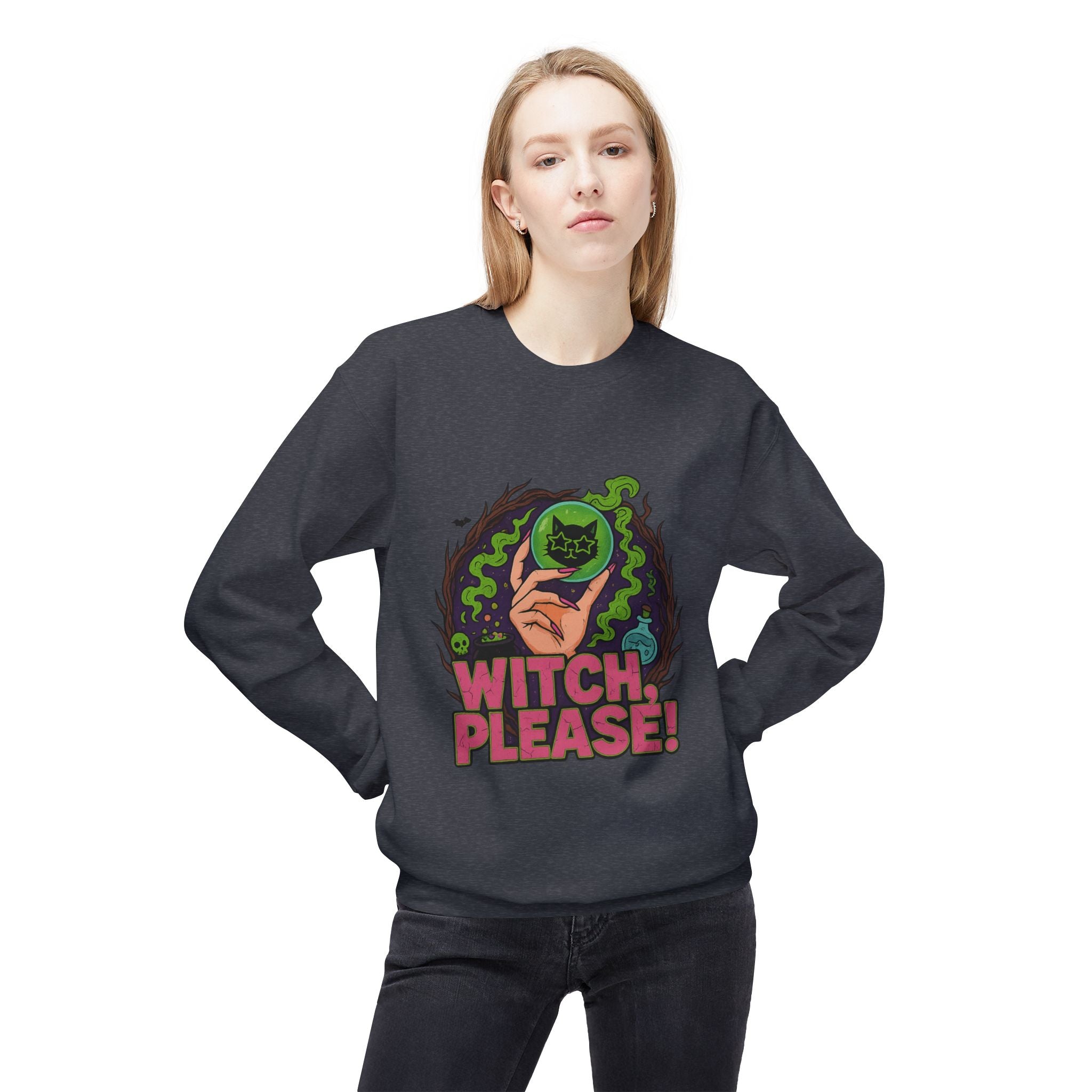 Witch, Please! 2 - Crewneck Unisex Sweatshirt - Cozy Halloween Apparel