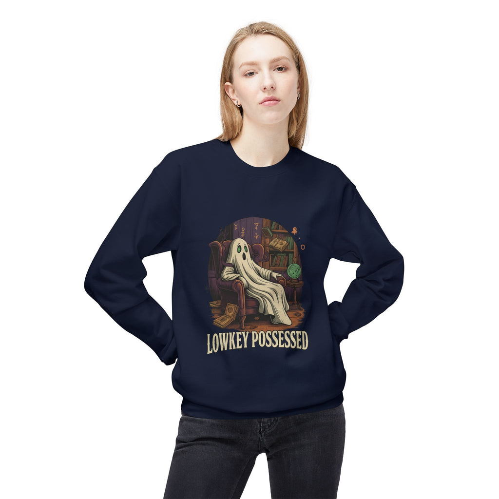 Lowkey Possessed 1 - Crewneck Unisex Sweatshirt - Cozy Halloween Apparel