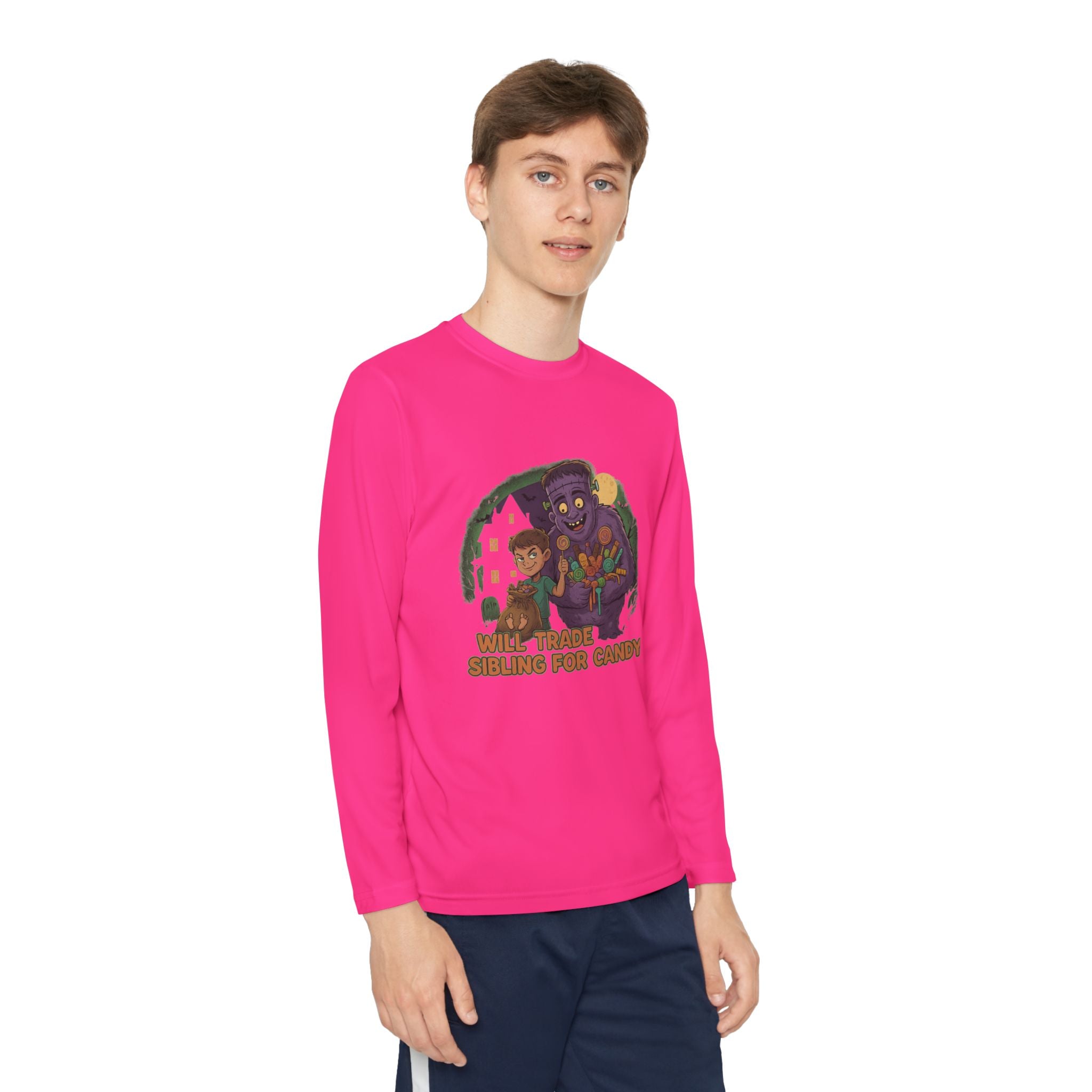 Will Trade Sibling for Candy 1 - Youth Long Sleeve Competitor Tee