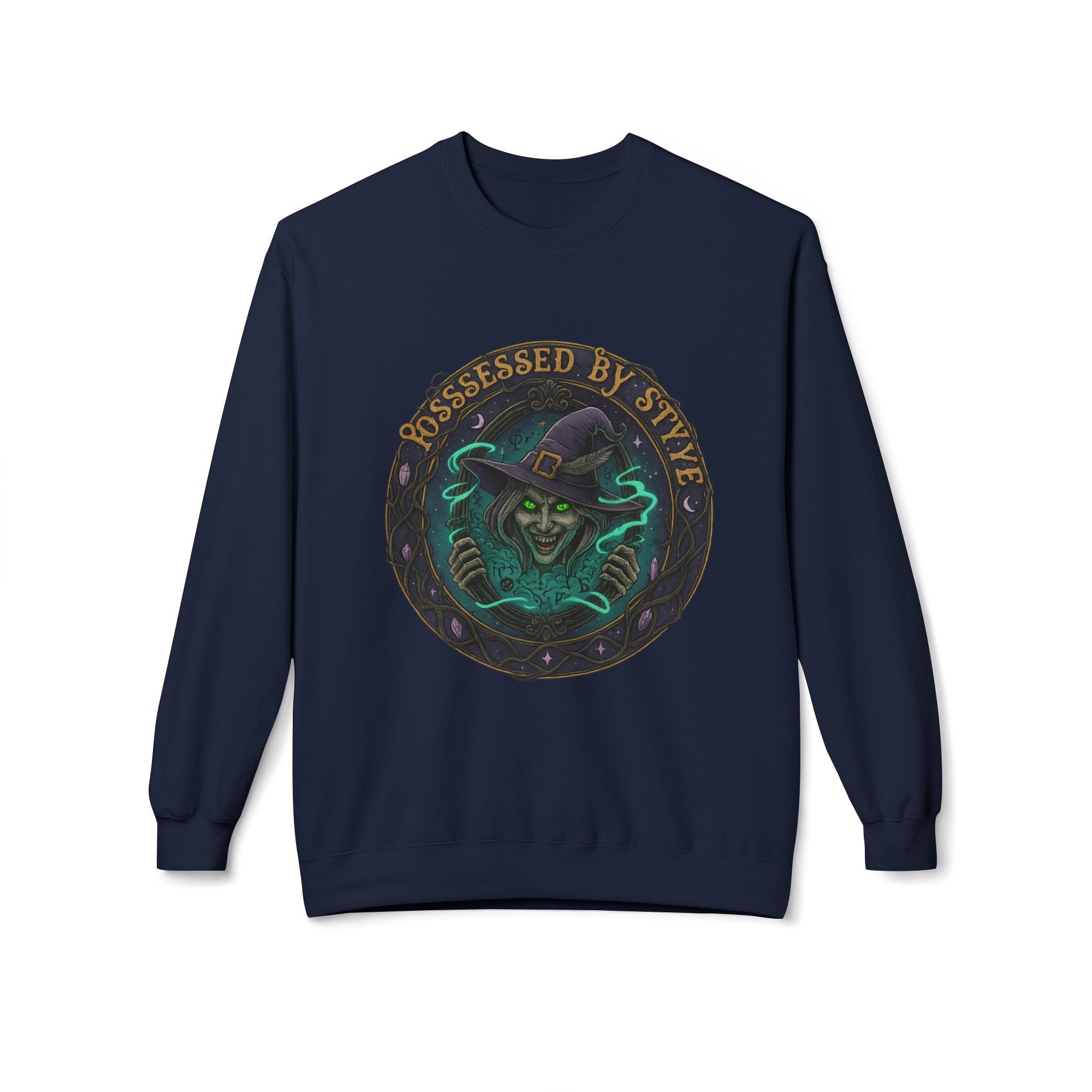 Possessed by Style 3 - Crewneck Unisex Sweatshirt - Cozy Halloween Apparel