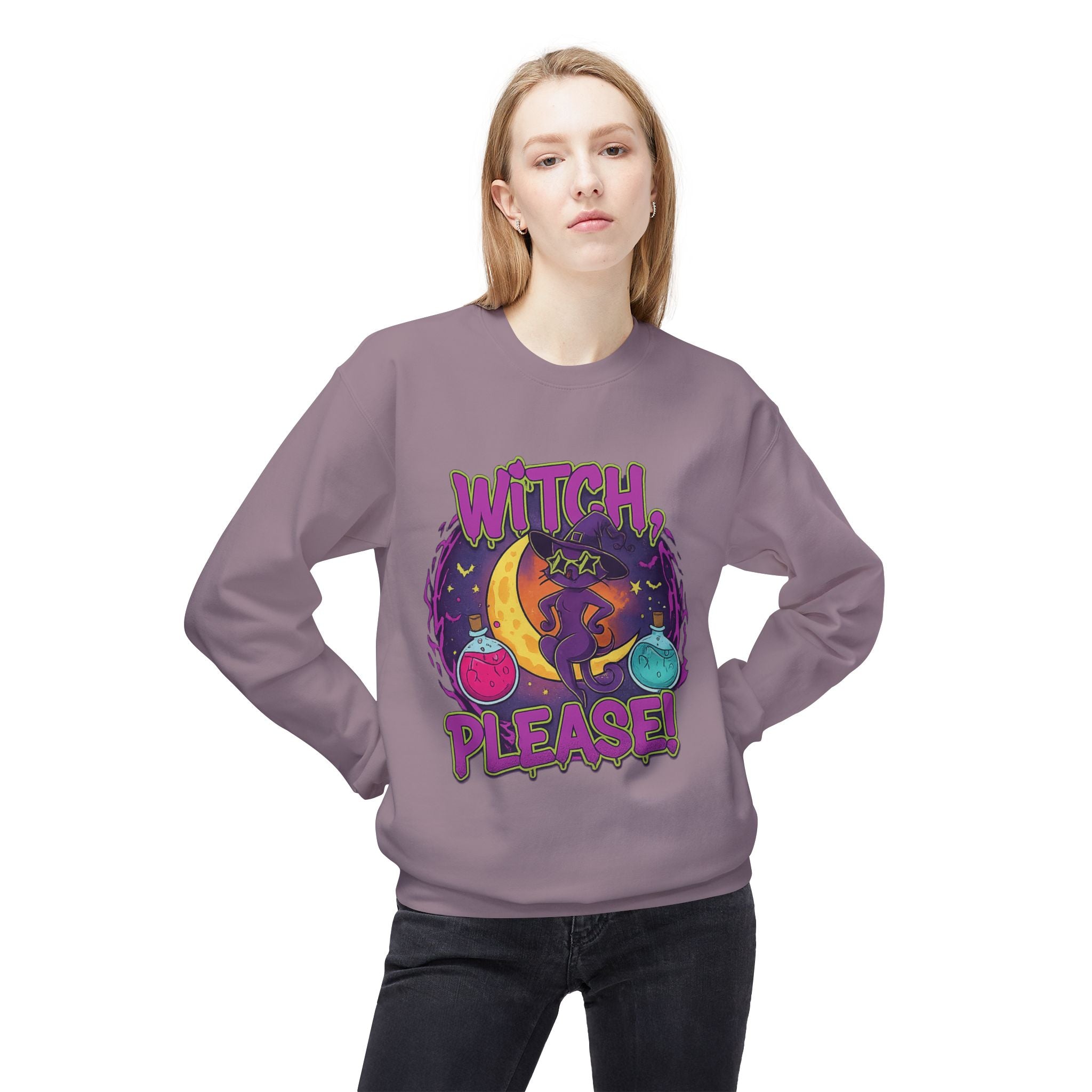 Witch, Please! 3 - Crewneck Unisex Sweatshirt - Cozy Halloween Apparel