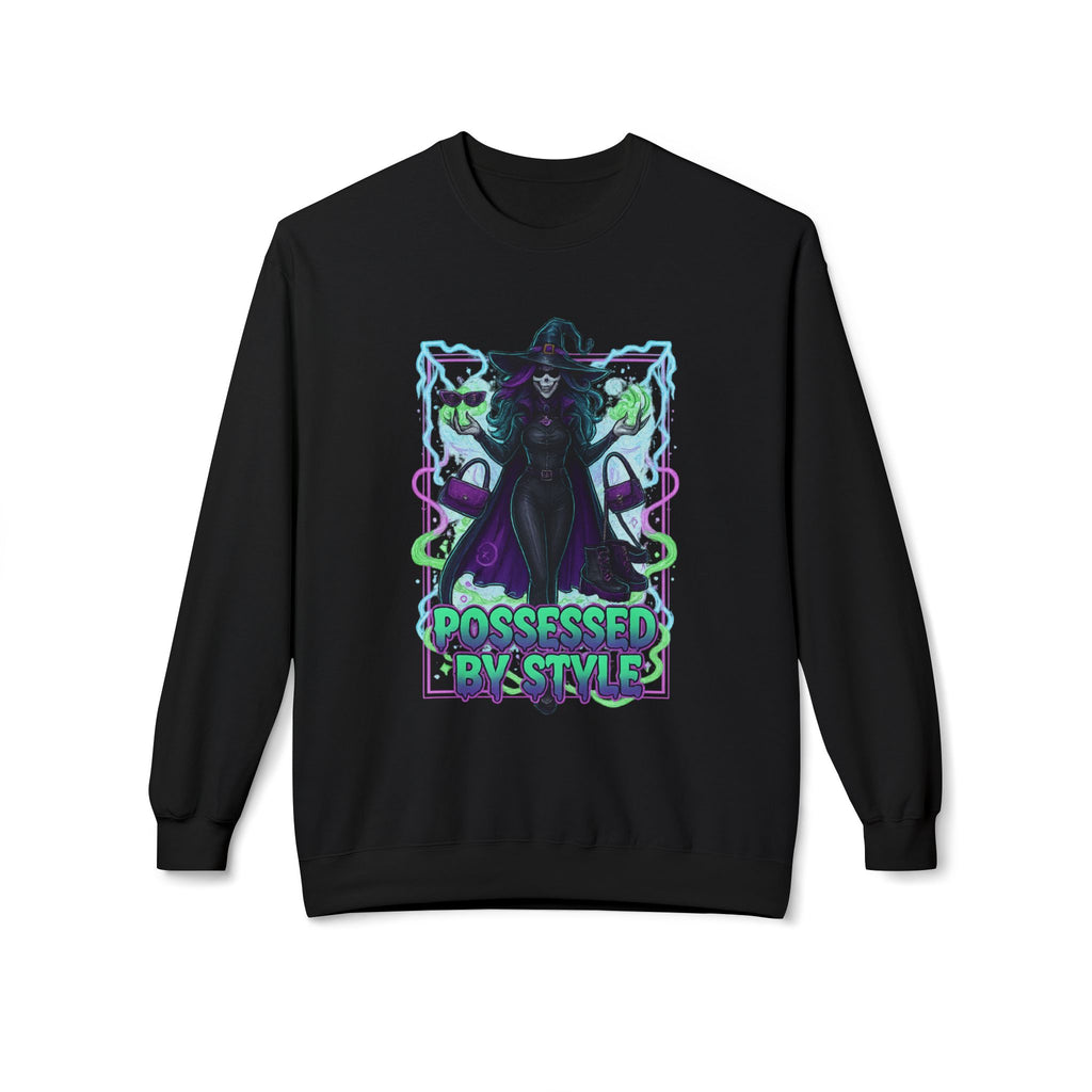 Possessed by Style 4 - Crewneck Unisex Sweatshirt - Cozy Halloween Apparel