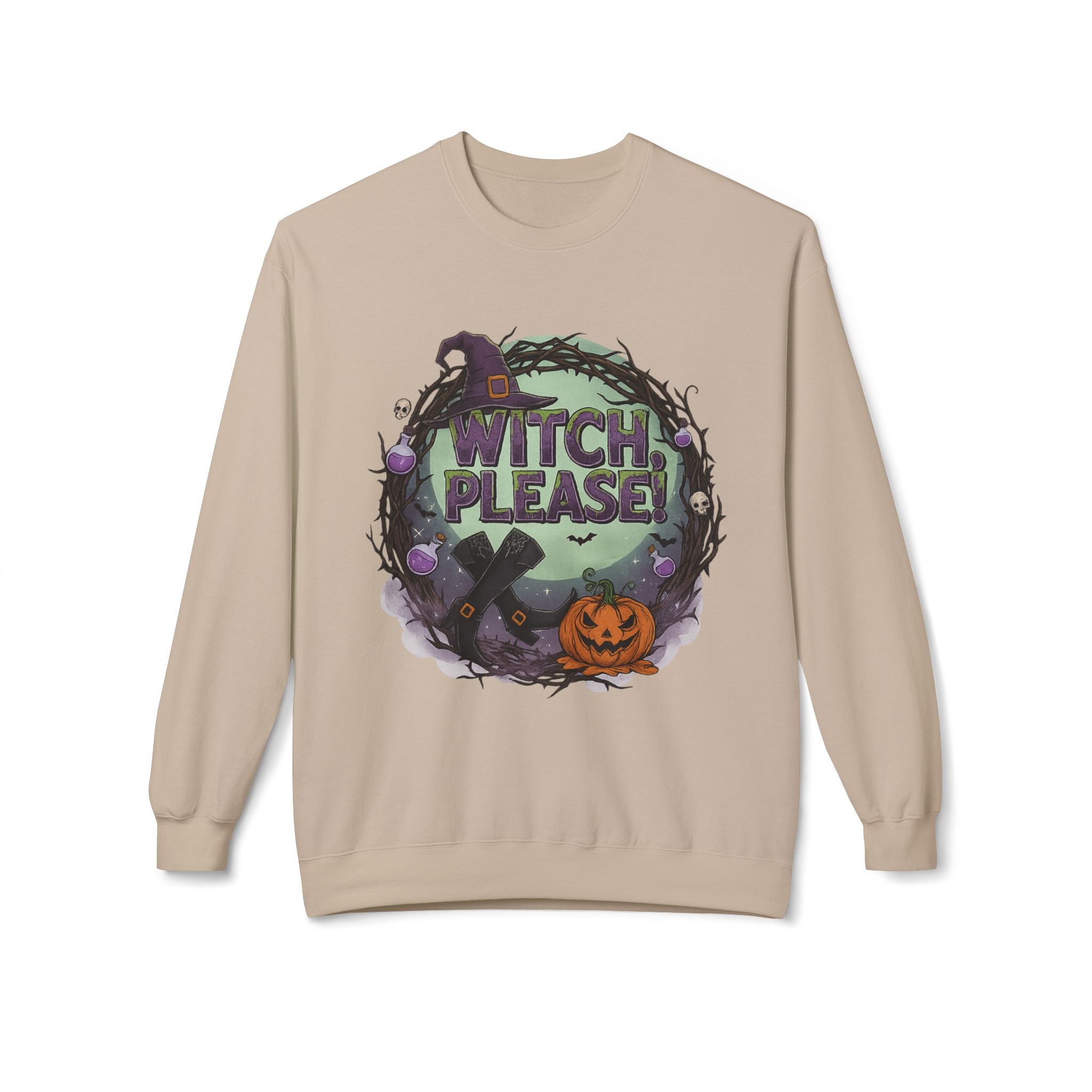 Witch, Please! 1 - Crewneck Unisex Sweatshirt - Cozy Halloween Apparel