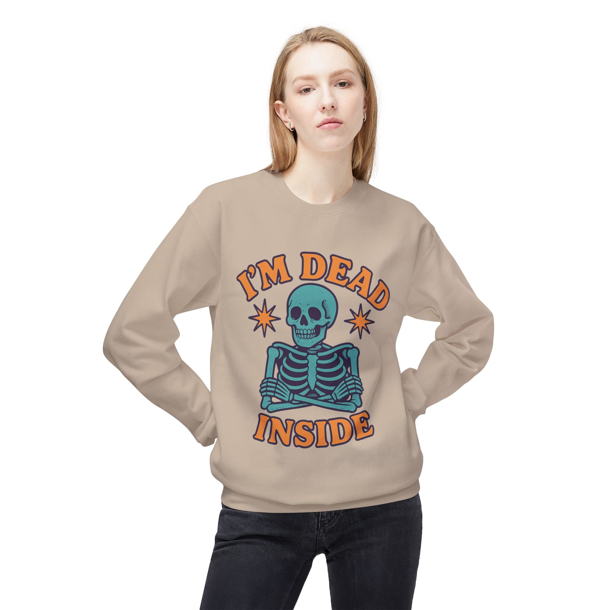 I'm Dead Inside 1 - Crewneck Unisex Sweatshirt - Cozy Halloween Apparel