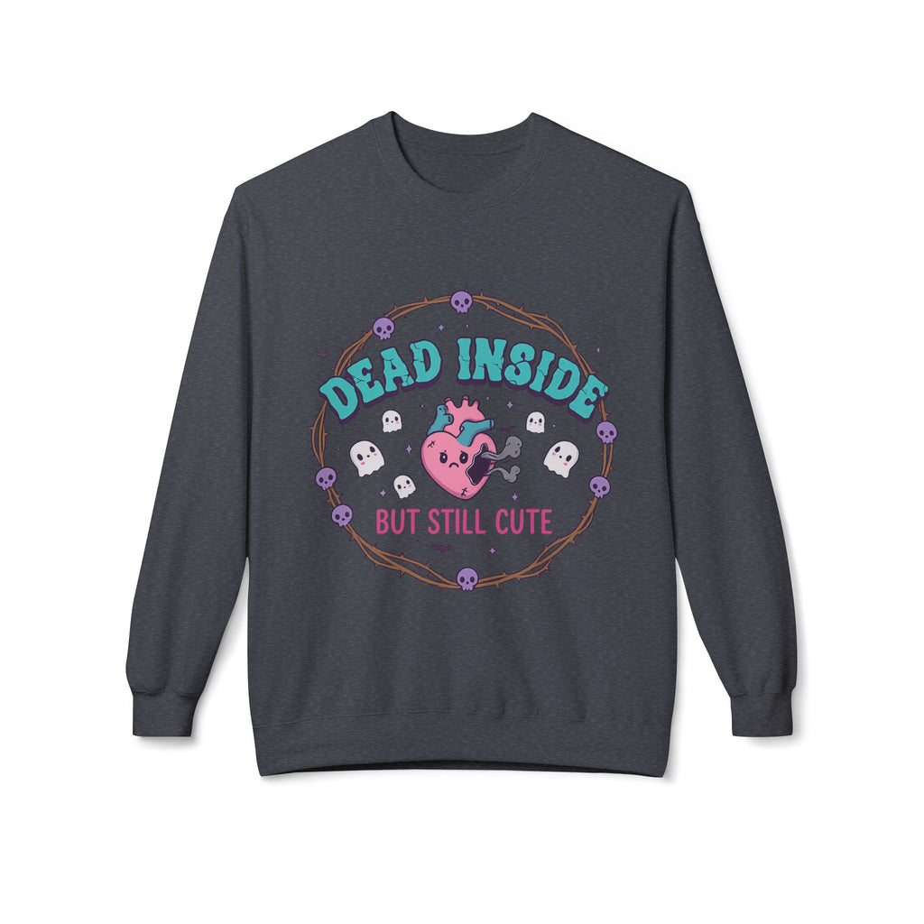 Dead Inside, But Still Cute 1- Crewneck Unisex Sweatshirt - Cozy Halloween Apparel