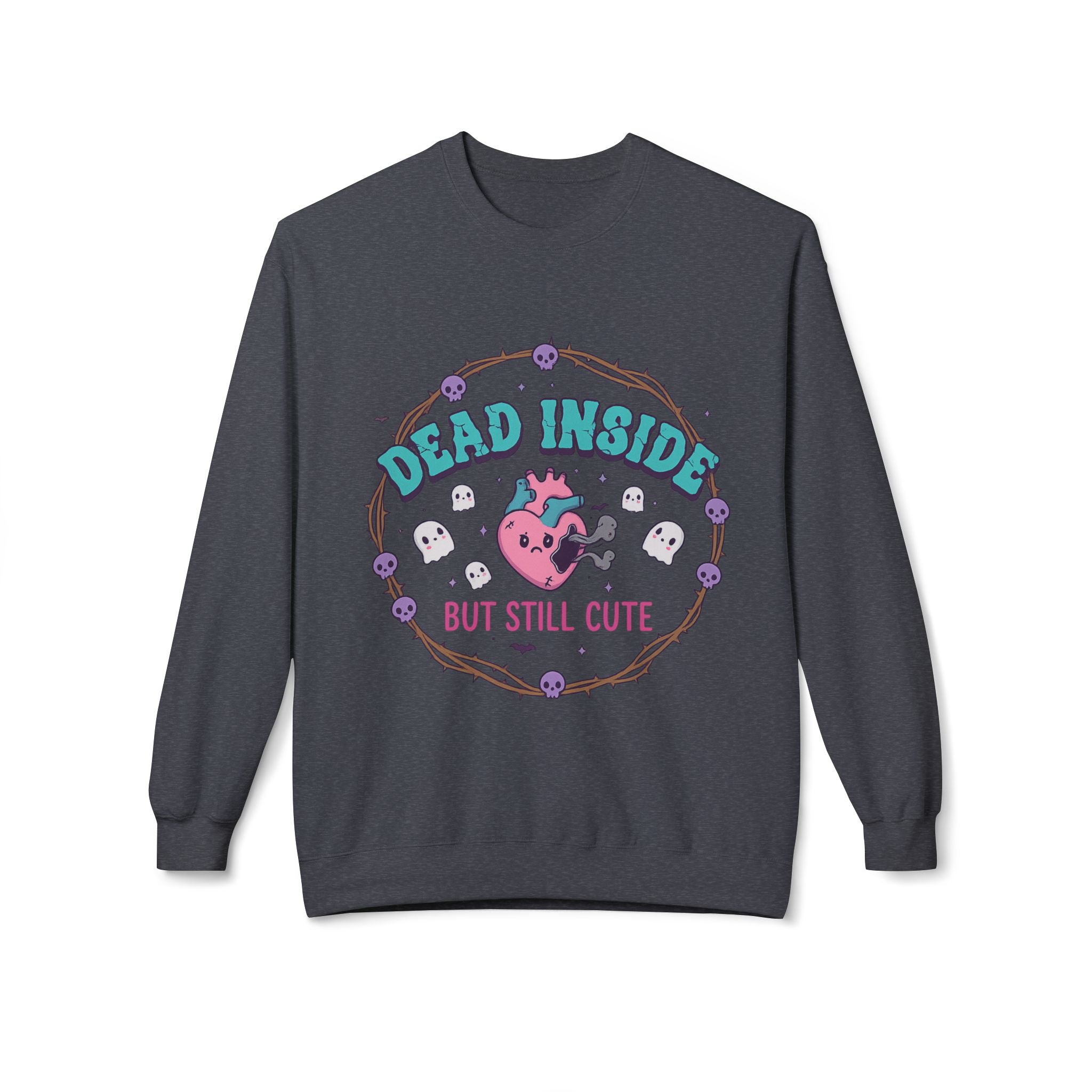 Dead Inside, But Still Cute 1- Crewneck Unisex Sweatshirt - Cozy Halloween Apparel