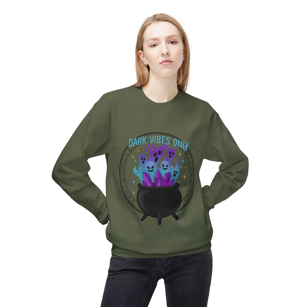 Dark Vibes Only 3.2 - Crewneck Unisex Sweatshirt - Cozy Halloween Apparel