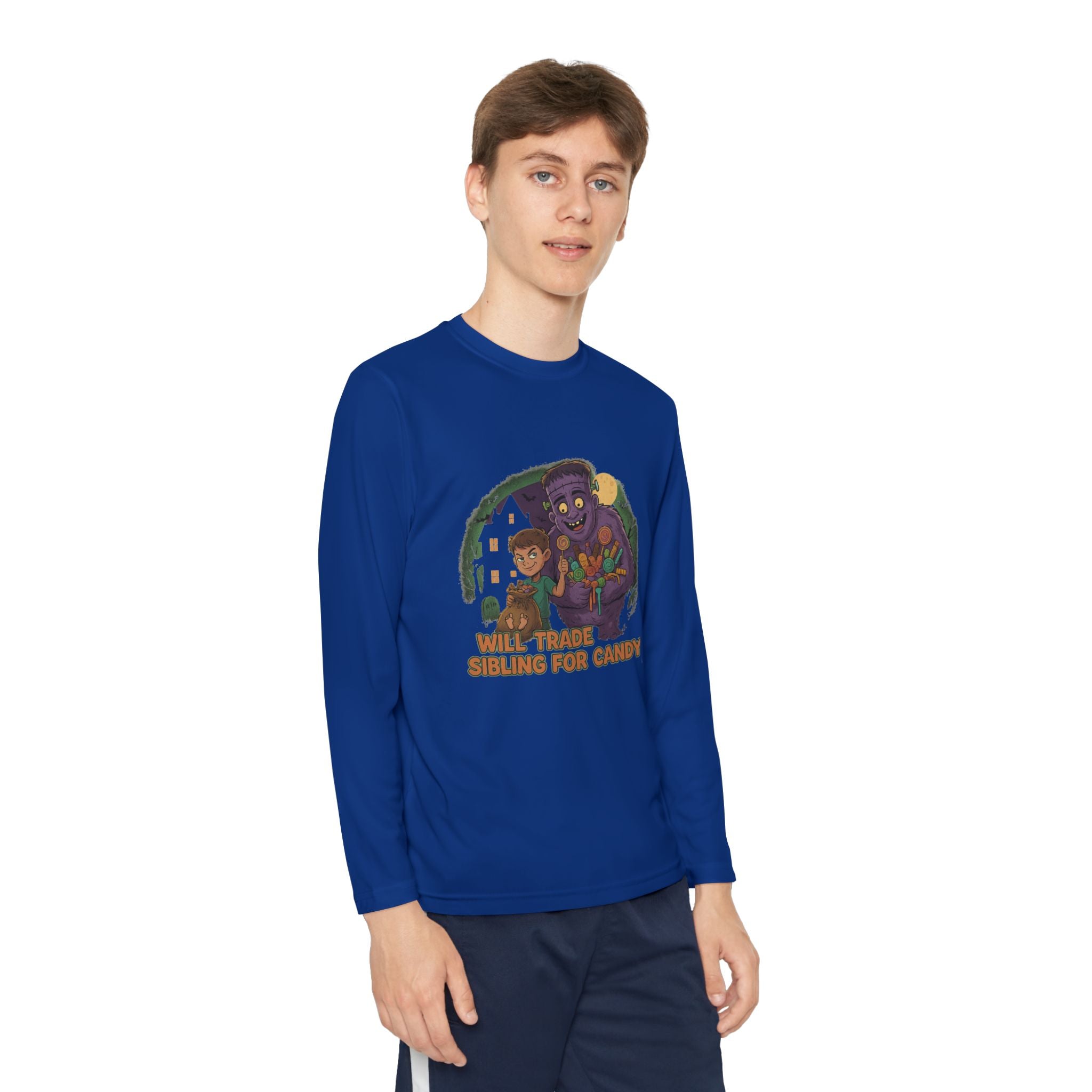 Will Trade Sibling for Candy 1 - Youth Long Sleeve Competitor Tee