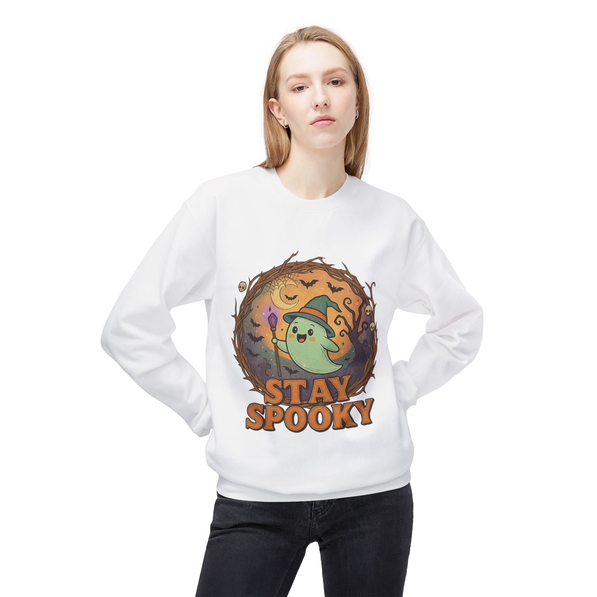 Stay Spooky 2 - Crewneck Unisex Sweatshirt - Cozy Halloween Apparel