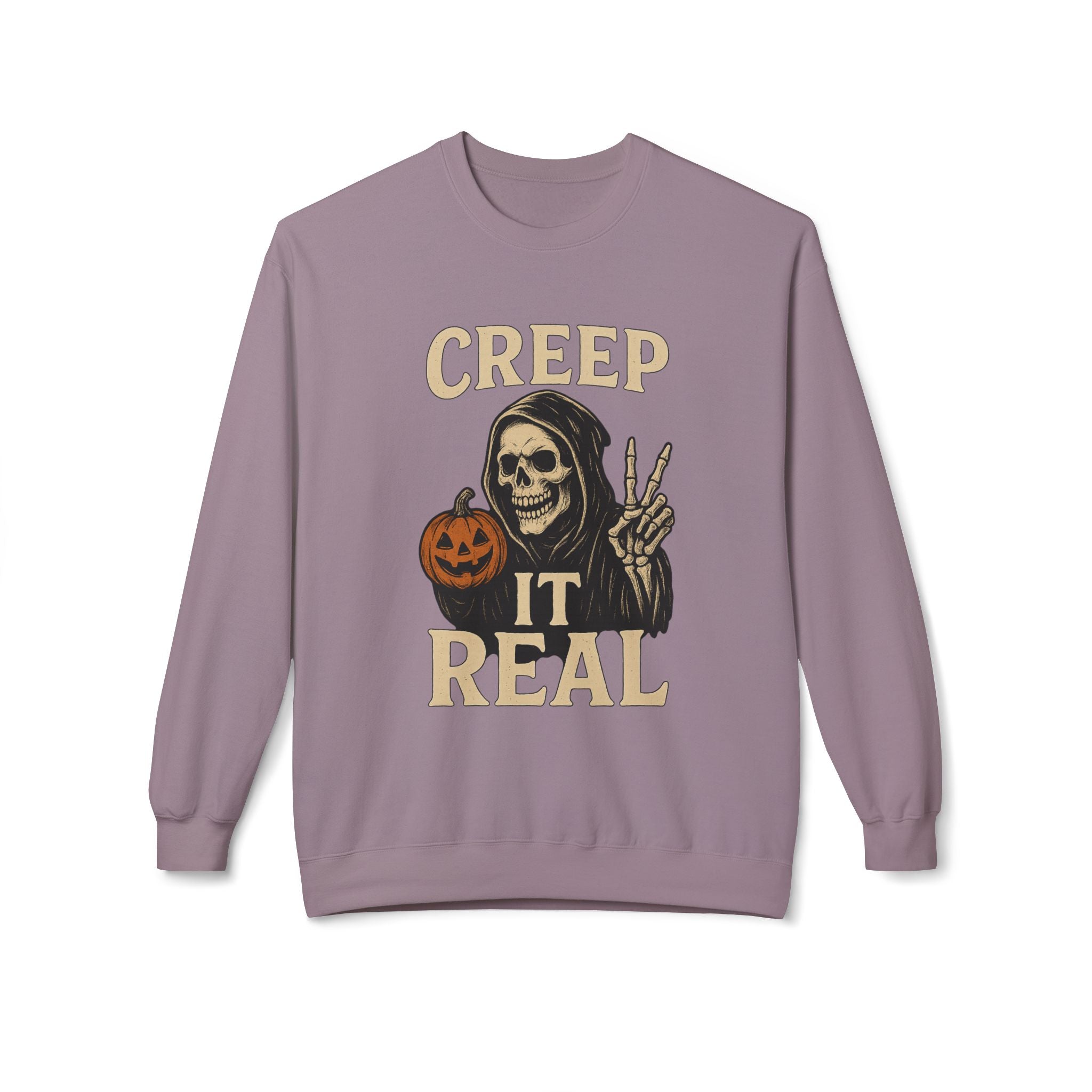 Creep It Real 1 - Crewneck Unisex Sweatshirt - Cozy Halloween Apparel