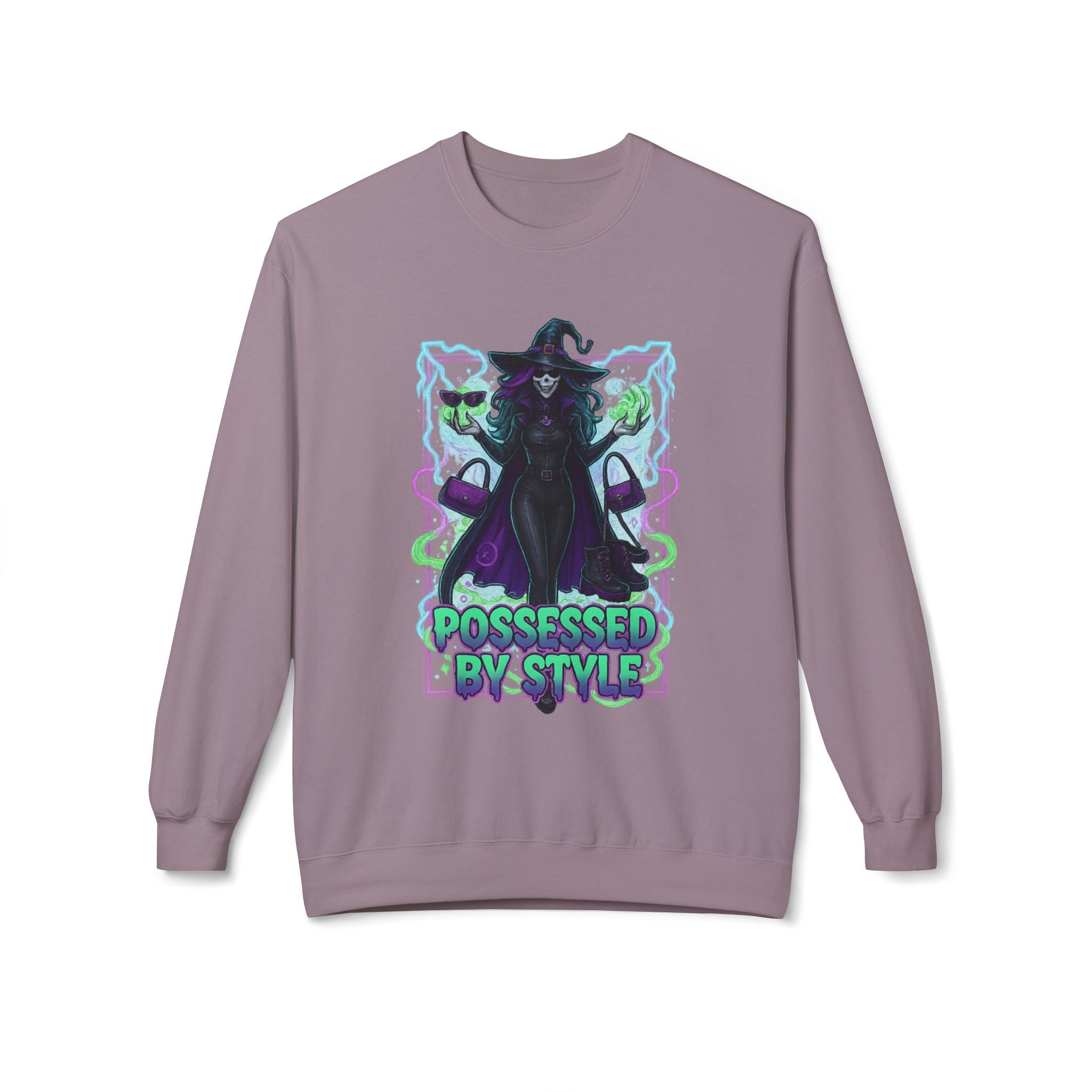 Possessed by Style 4 - Crewneck Unisex Sweatshirt - Cozy Halloween Apparel