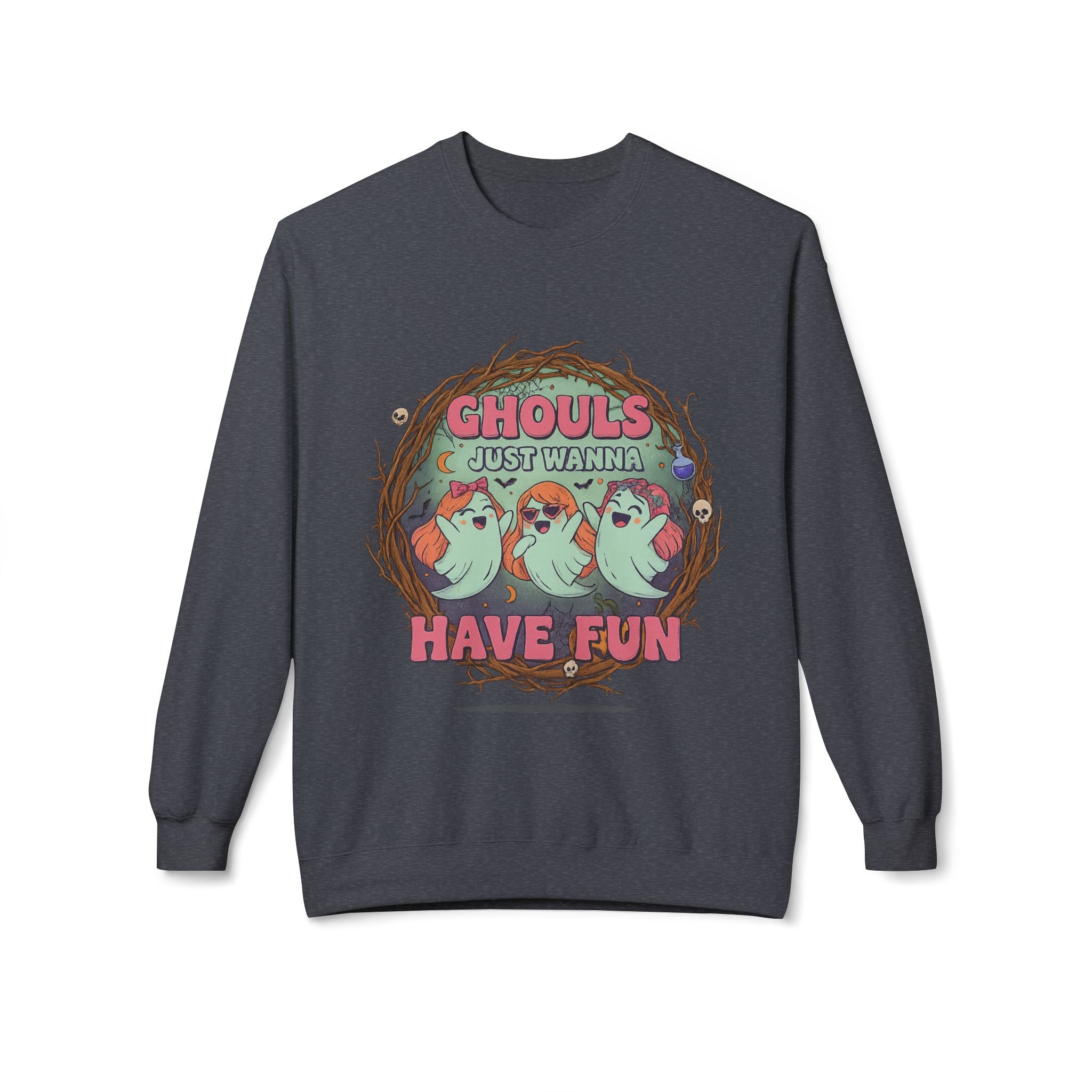 Ghouls Just Wanna Have Fun 1 - Crewneck Unisex Sweatshirt - Cozy Halloween Apparel