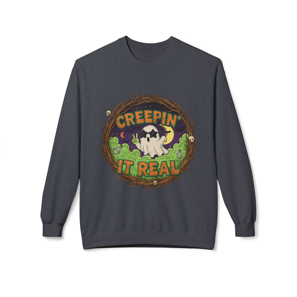 Creepin’ It Real 2 - Crewneck Unisex Sweatshirt - Cozy Halloween Apparel
