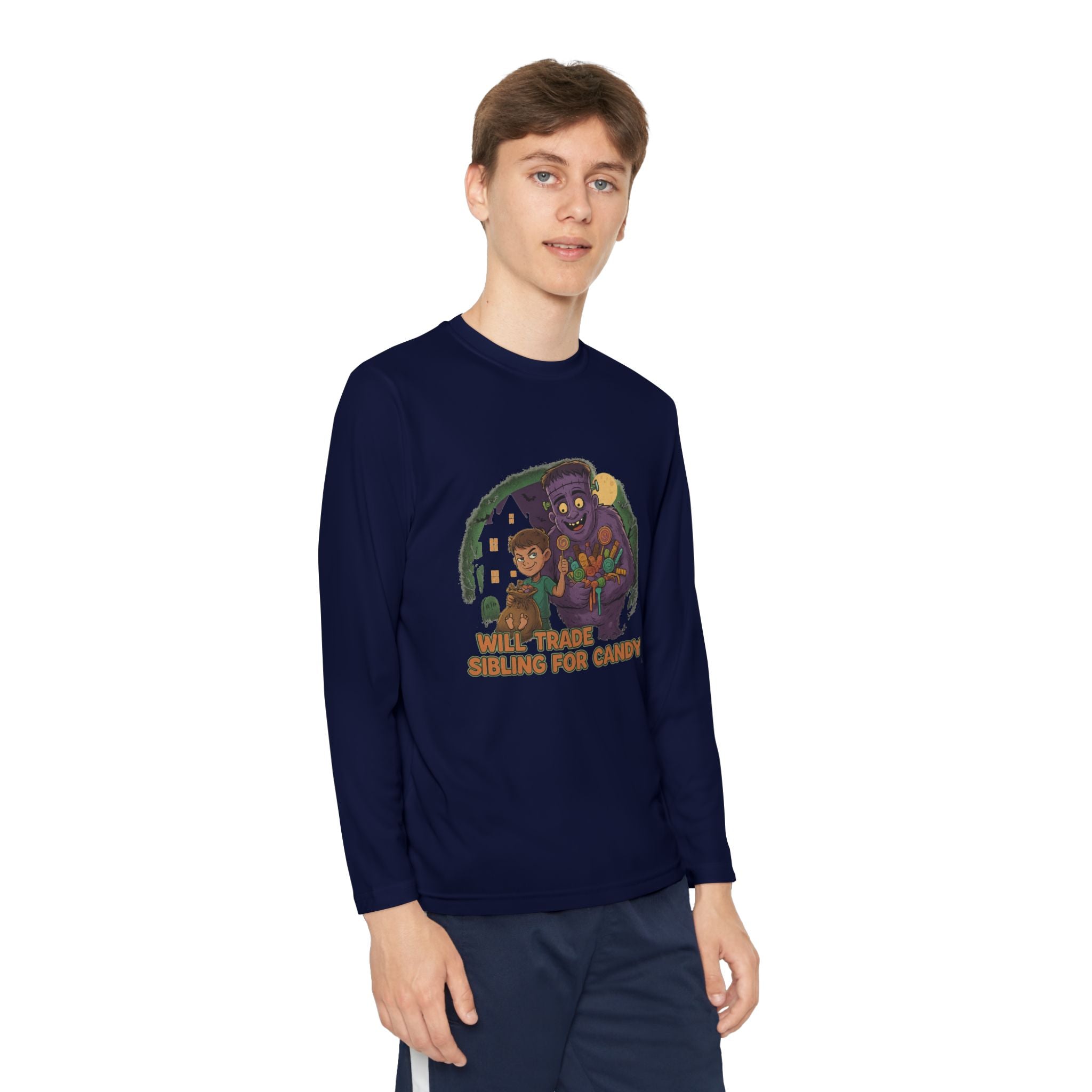 Will Trade Sibling for Candy 1 - Youth Long Sleeve Competitor Tee