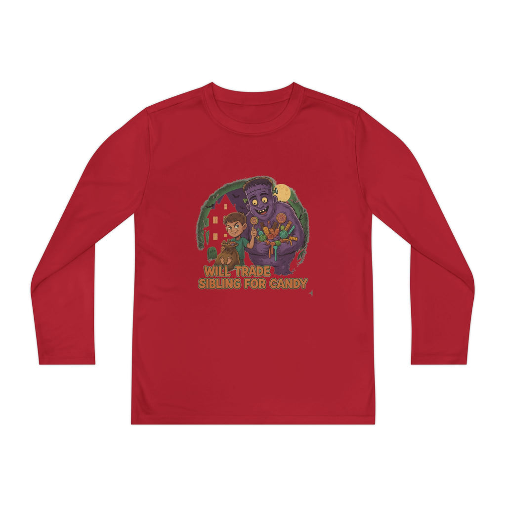 Will Trade Sibling for Candy 1 - Youth Long Sleeve Competitor Tee