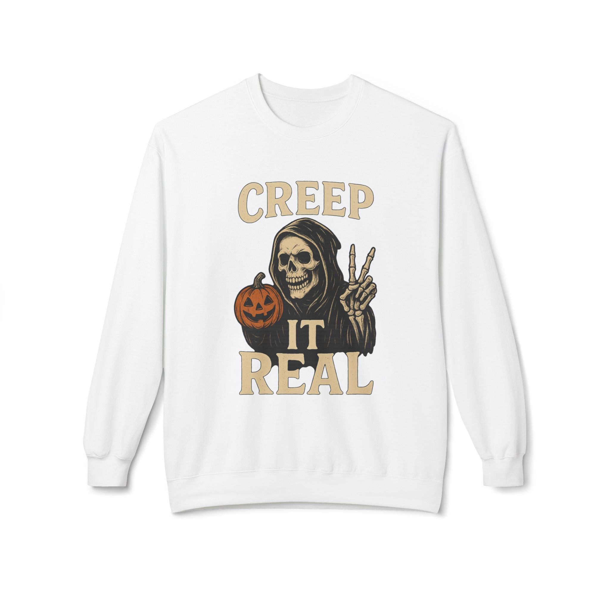 Creep It Real 1 - Crewneck Unisex Sweatshirt - Cozy Halloween Apparel