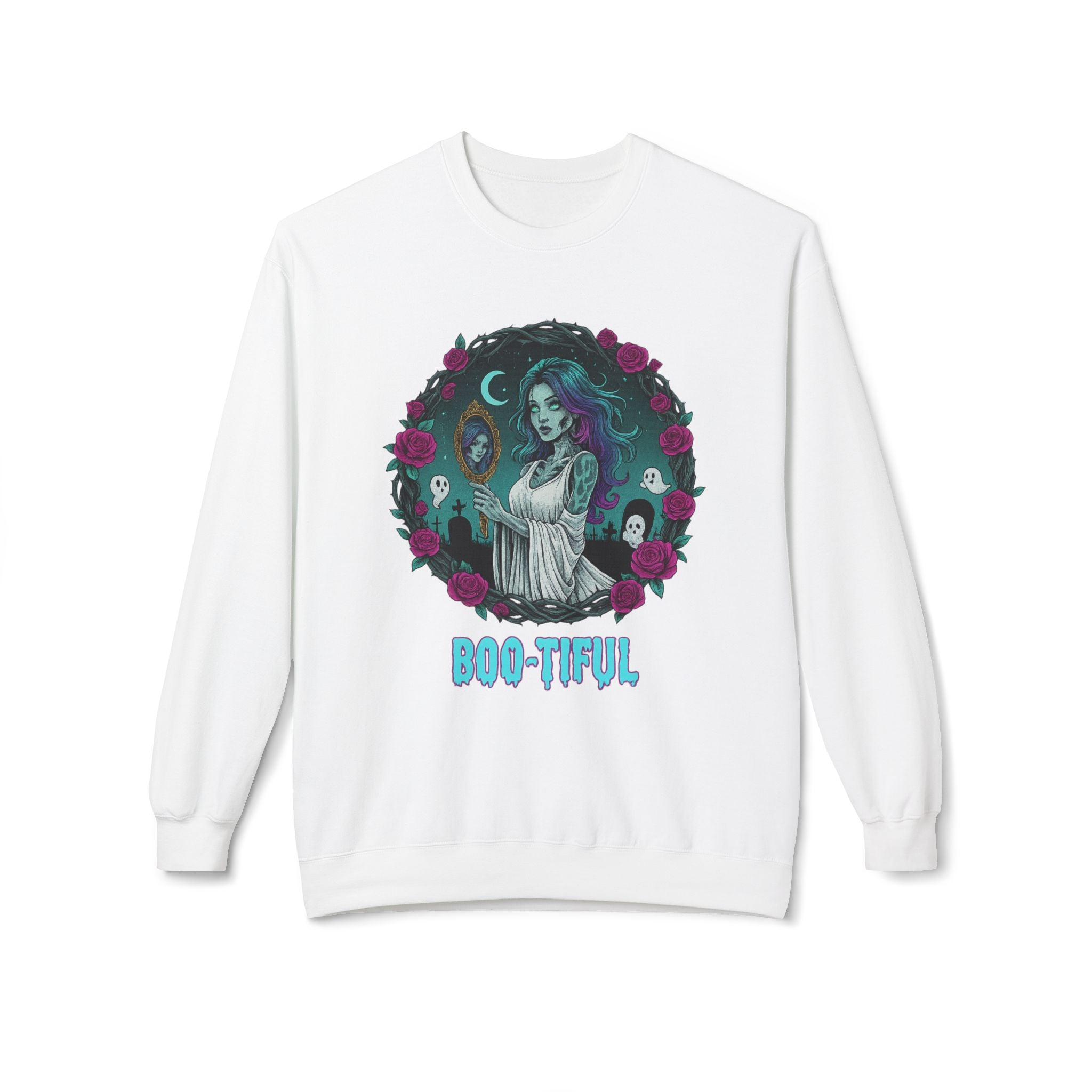 Boo-tiful 4.2- Gothic Witch Crewneck Unisex Sweatshirt - Cozy Halloween Apparel