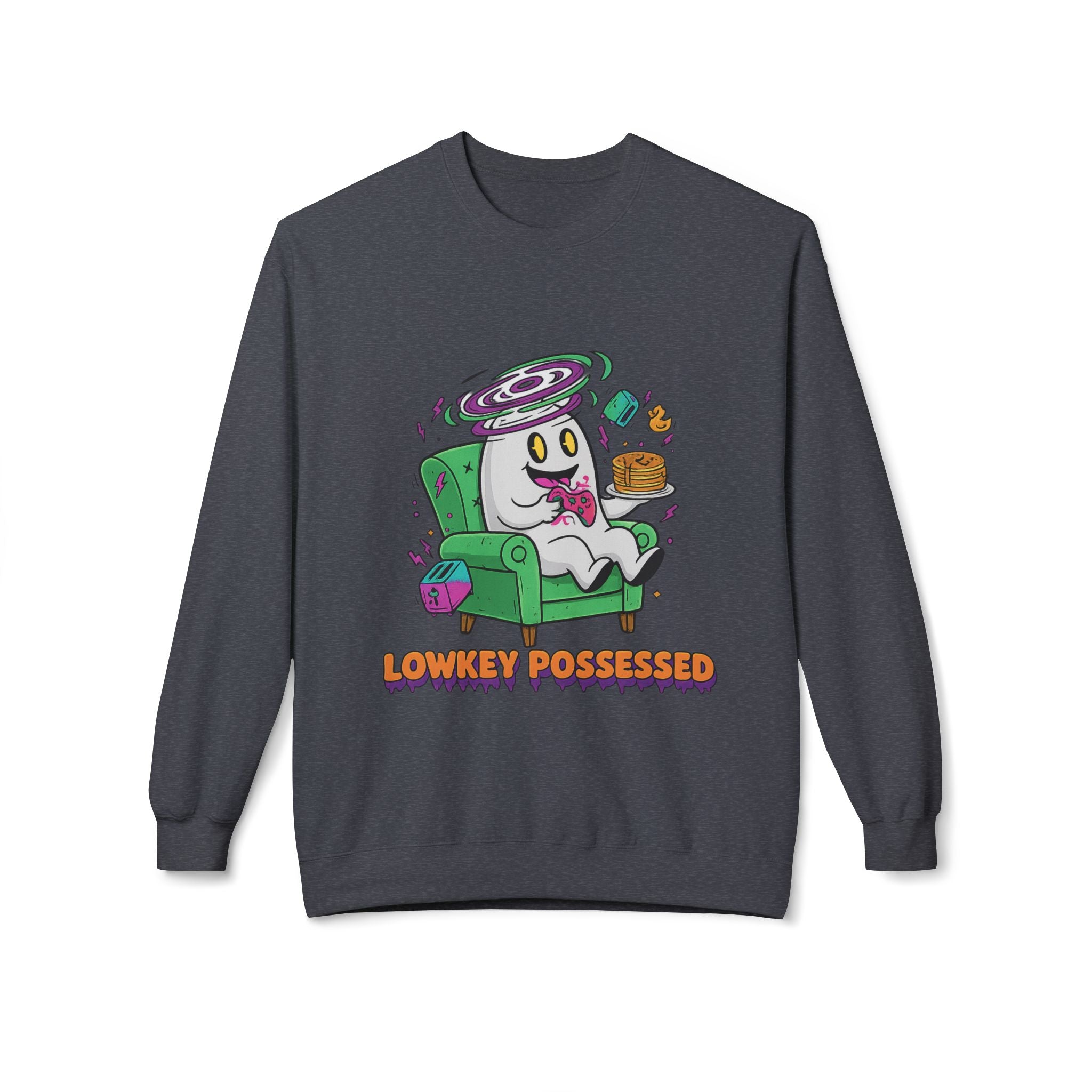 Lowkey Possessed 4 - Crewneck Unisex Sweatshirt - Cozy Halloween Apparel
