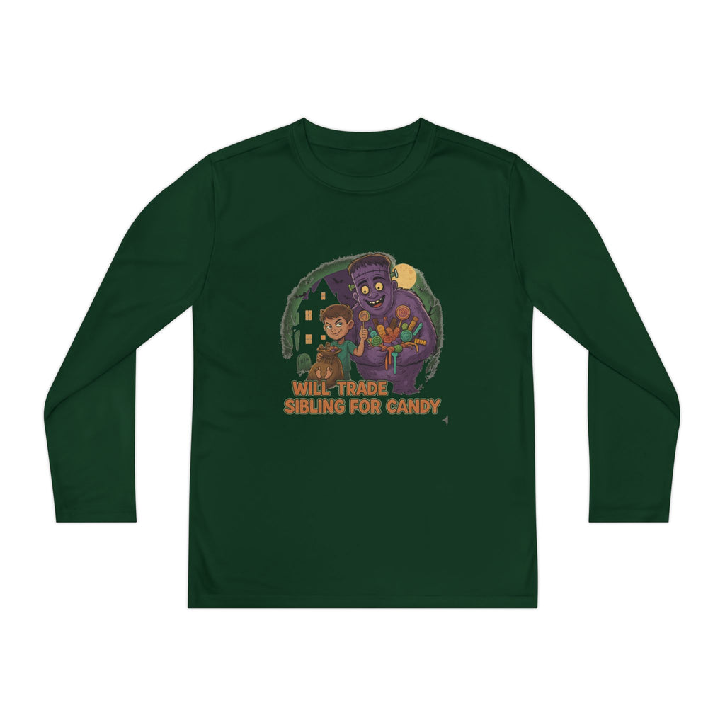 Will Trade Sibling for Candy 1 - Youth Long Sleeve Competitor Tee