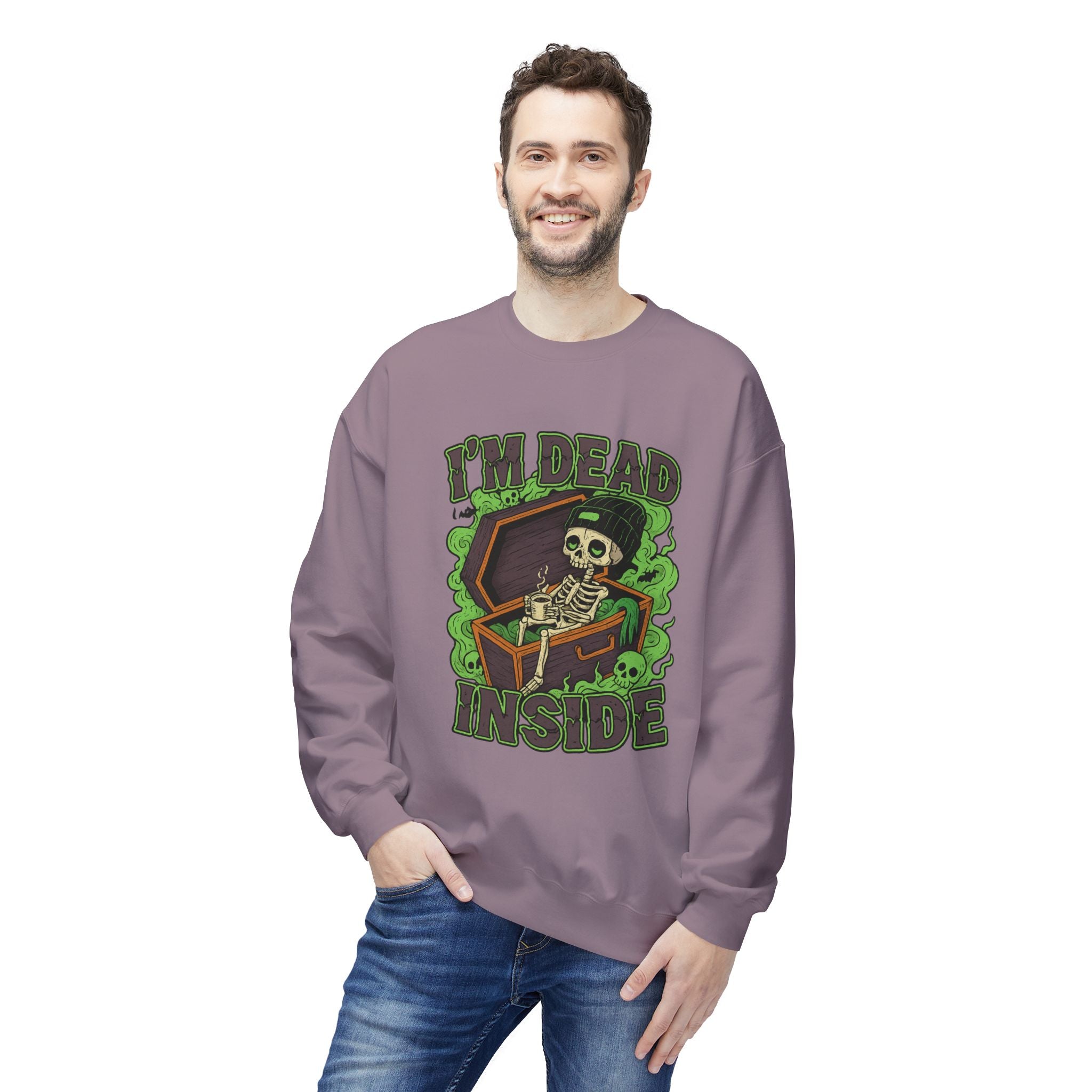 I'm Dead Inside 2- Crewneck Unisex Sweatshirt - Cozy Halloween Apparel