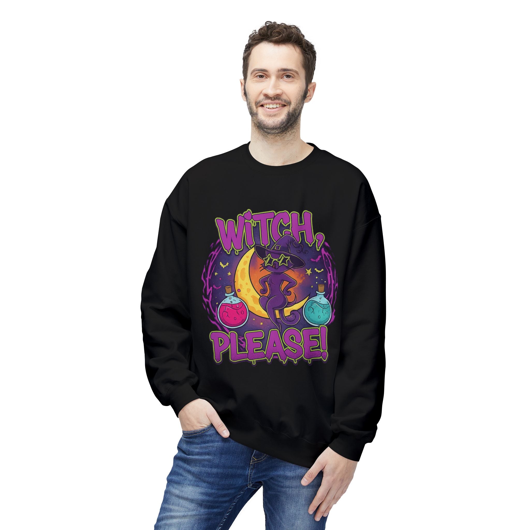 Witch, Please! 3 - Crewneck Unisex Sweatshirt - Cozy Halloween Apparel