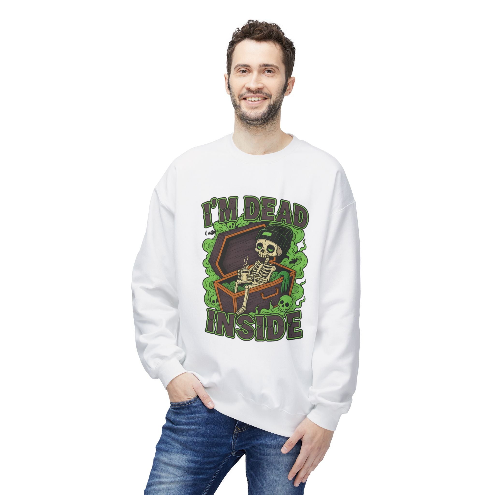 I'm Dead Inside 2- Crewneck Unisex Sweatshirt - Cozy Halloween Apparel