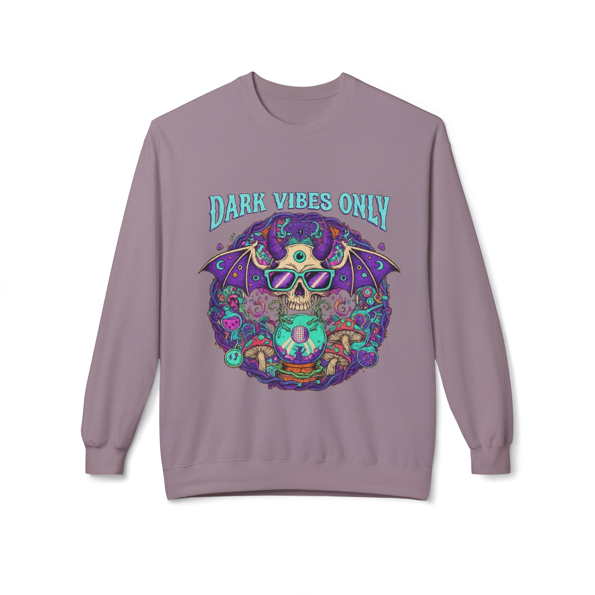Dark Vibes Only 2 - Crewneck Unisex Sweatshirt - Cozy Halloween Apparel