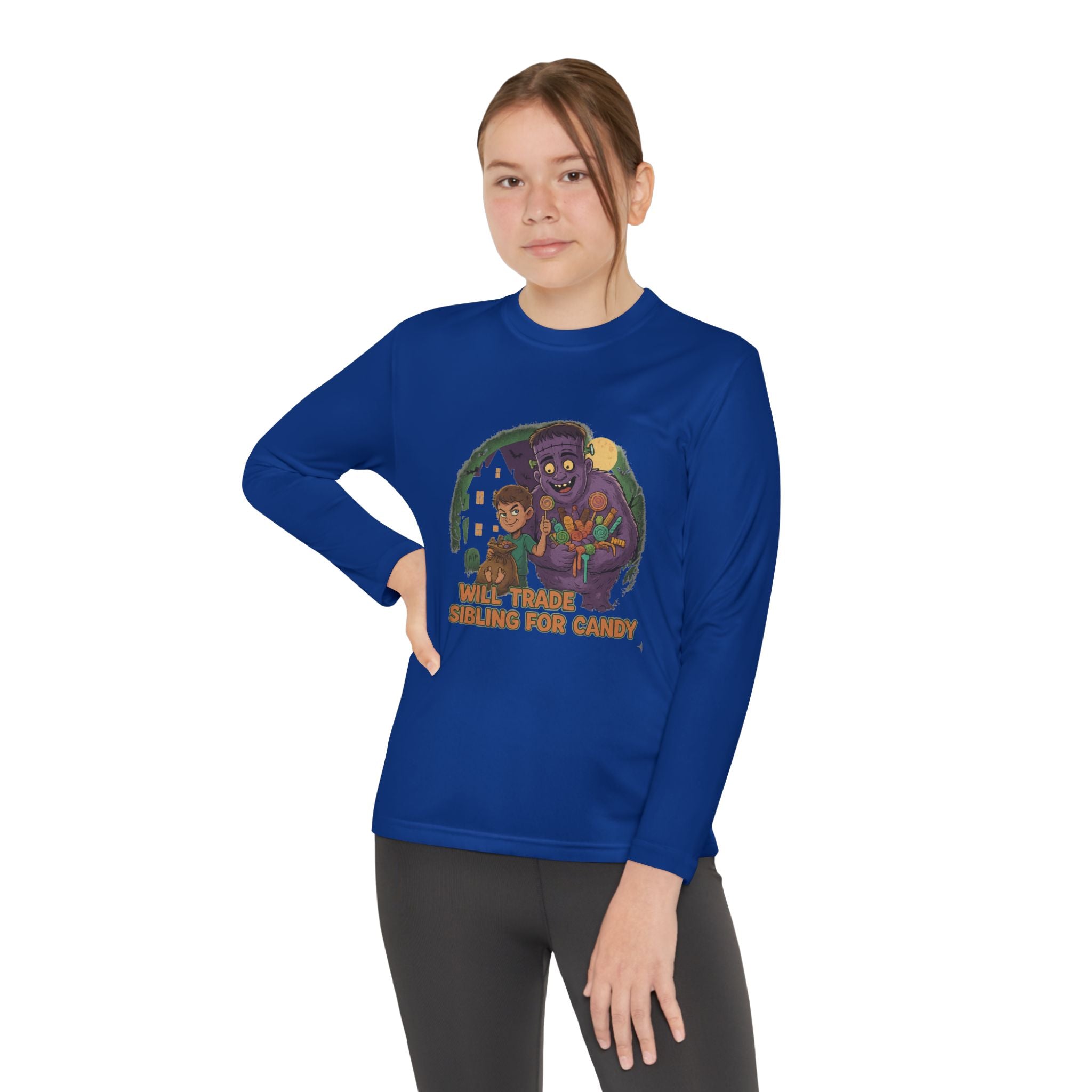 Will Trade Sibling for Candy 1 - Youth Long Sleeve Competitor Tee