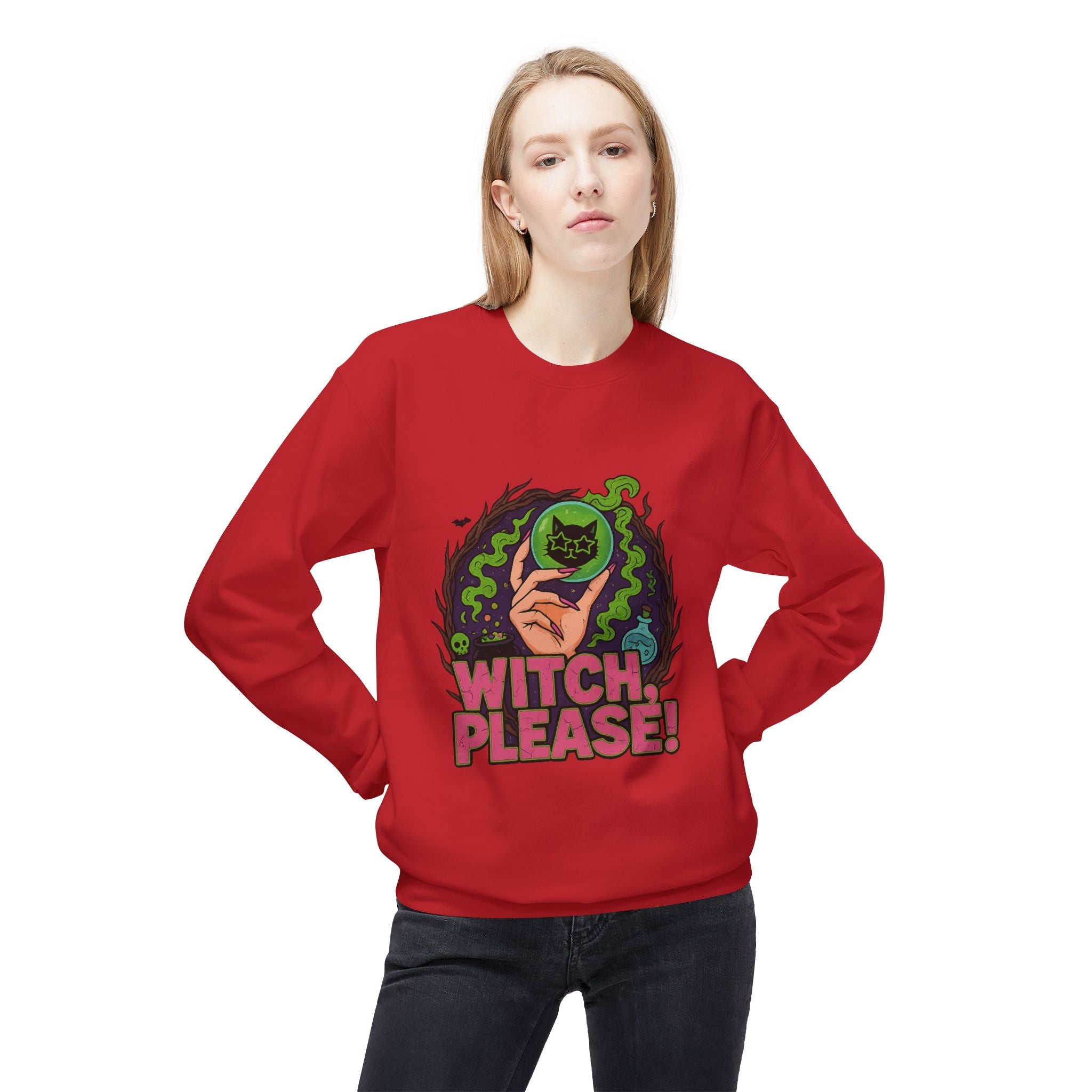 Witch, Please! 2 - Crewneck Unisex Sweatshirt - Cozy Halloween Apparel