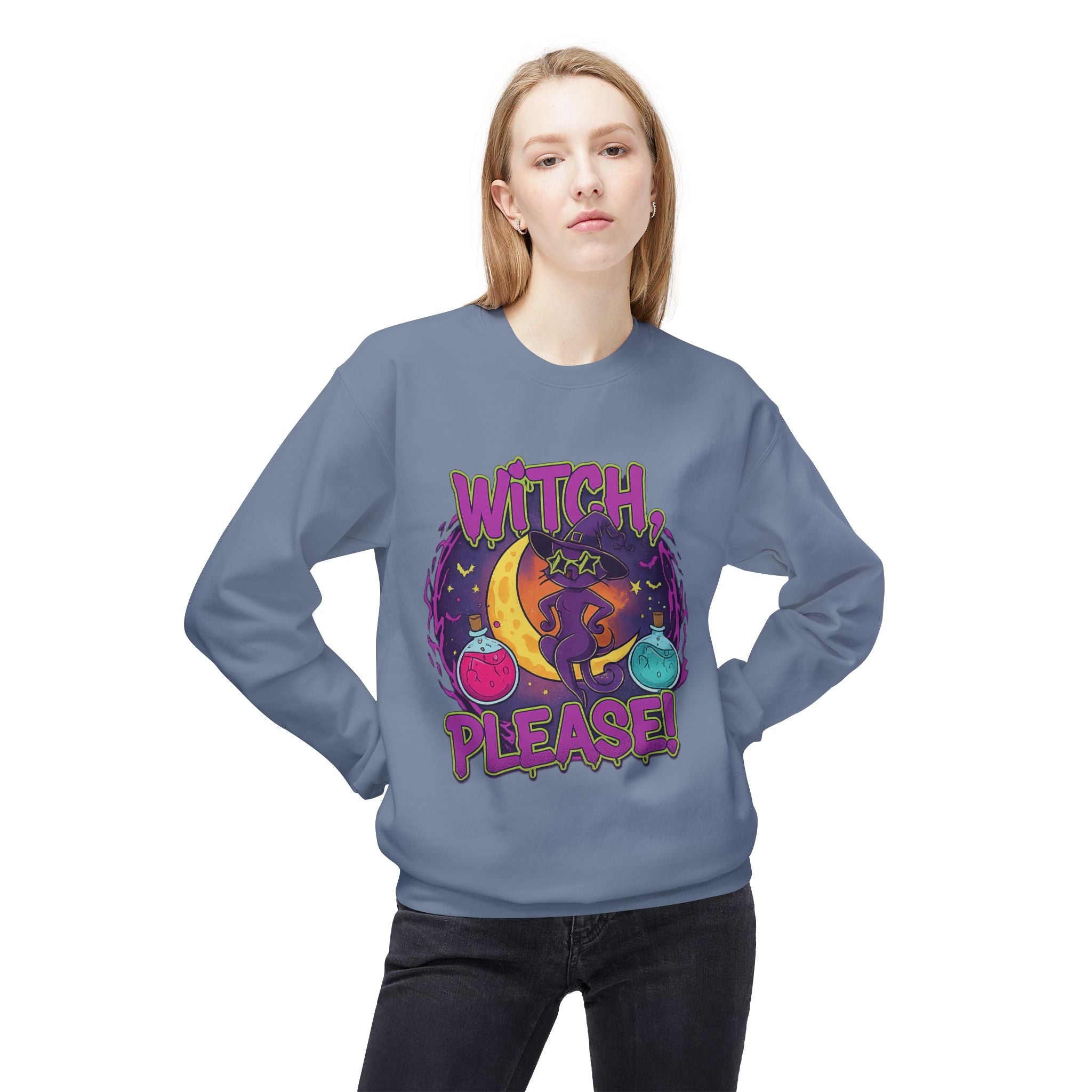 Witch, Please! 3 - Crewneck Unisex Sweatshirt - Cozy Halloween Apparel