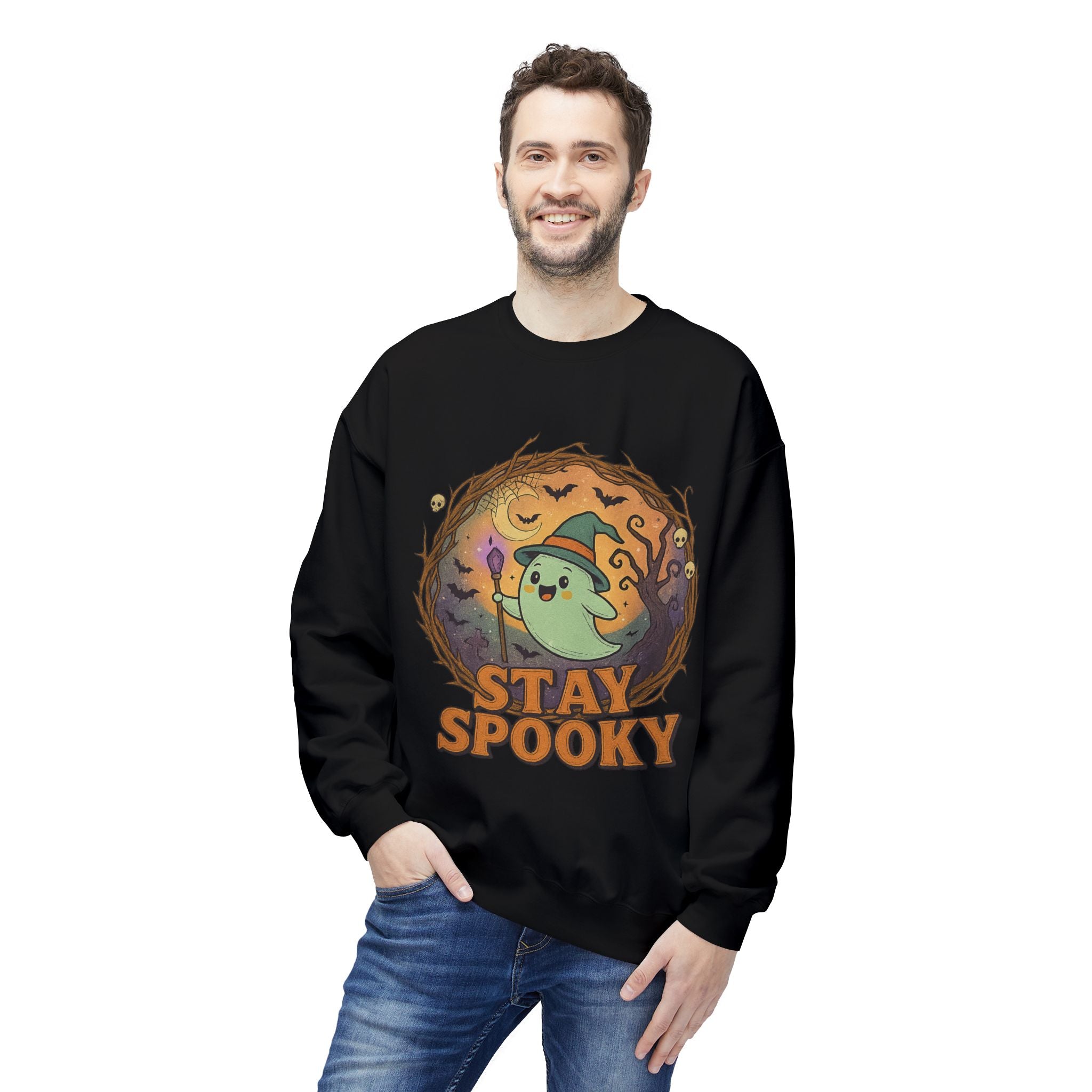 Stay Spooky 2 - Crewneck Unisex Sweatshirt - Cozy Halloween Apparel