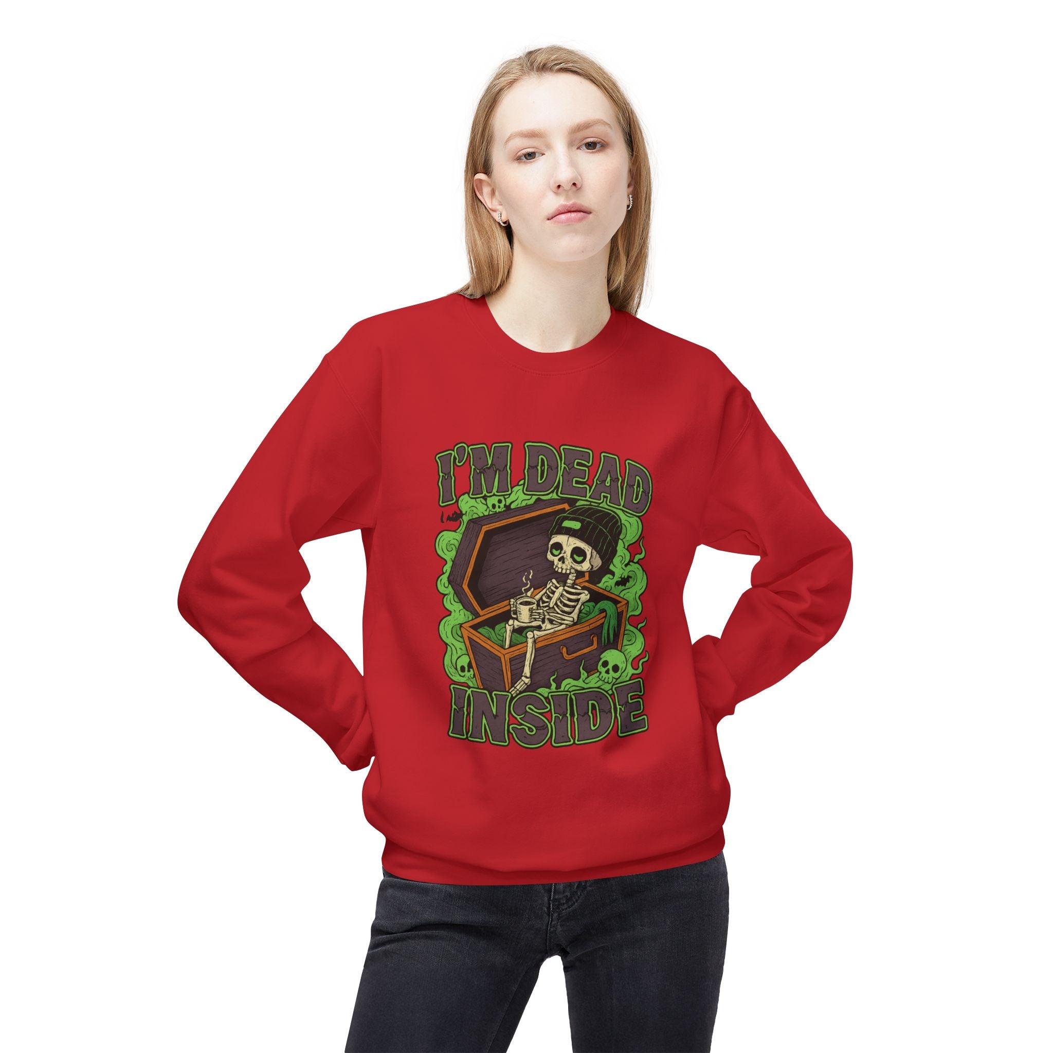 I'm Dead Inside 2- Crewneck Unisex Sweatshirt - Cozy Halloween Apparel