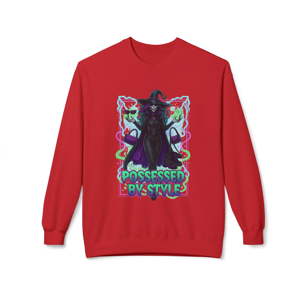 Possessed by Style 4 - Crewneck Unisex Sweatshirt - Cozy Halloween Apparel