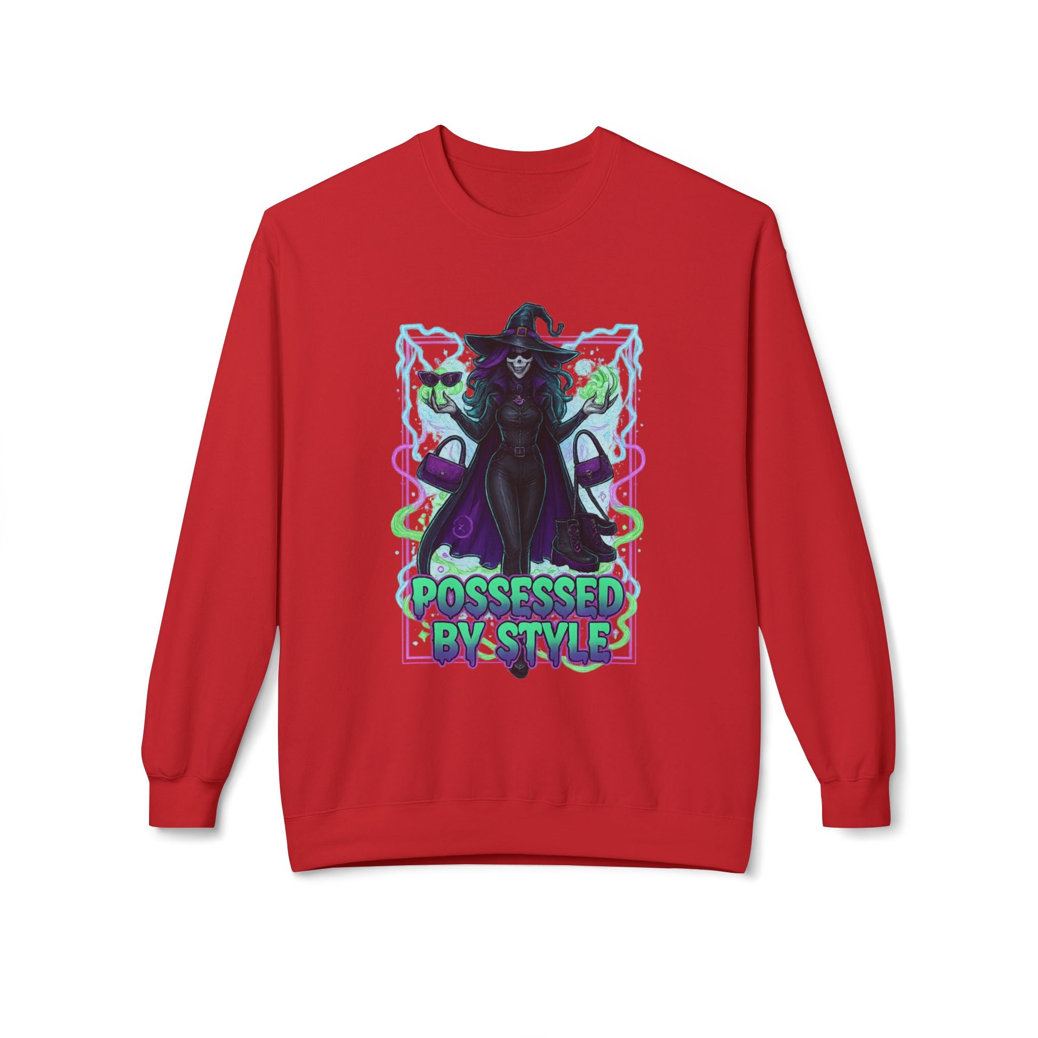 Possessed by Style 4 - Crewneck Unisex Sweatshirt - Cozy Halloween Apparel