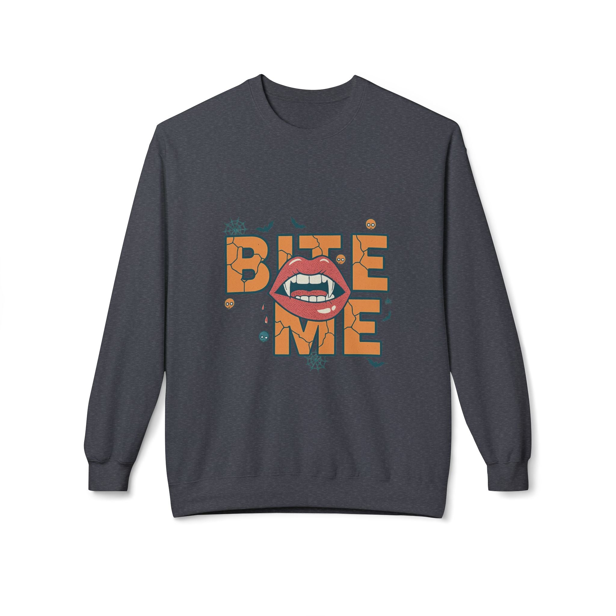 Bite Me 1- Crewneck Unisex Sweatshirt - Cozy Halloween Apparel