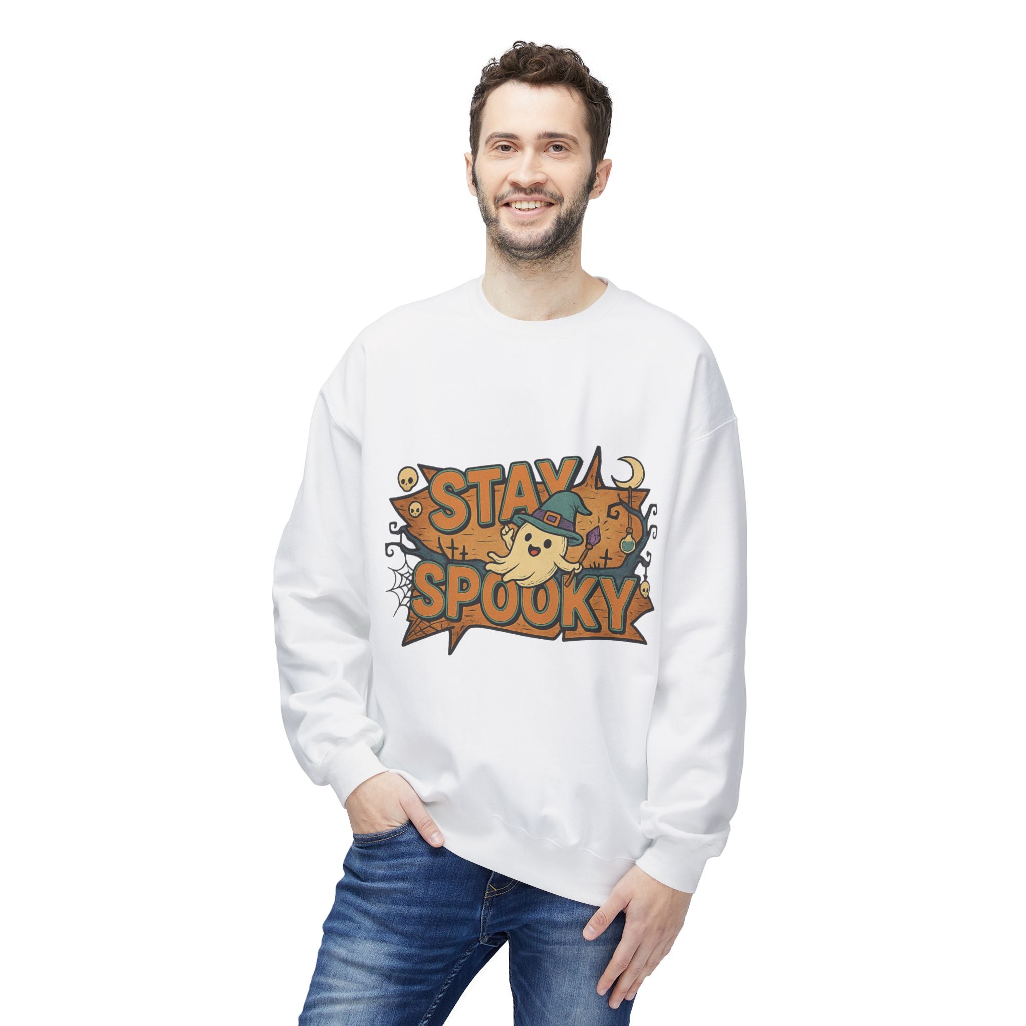 Stay Spooky 1 - Crewneck Unisex Sweatshirt - Cozy Halloween Apparel