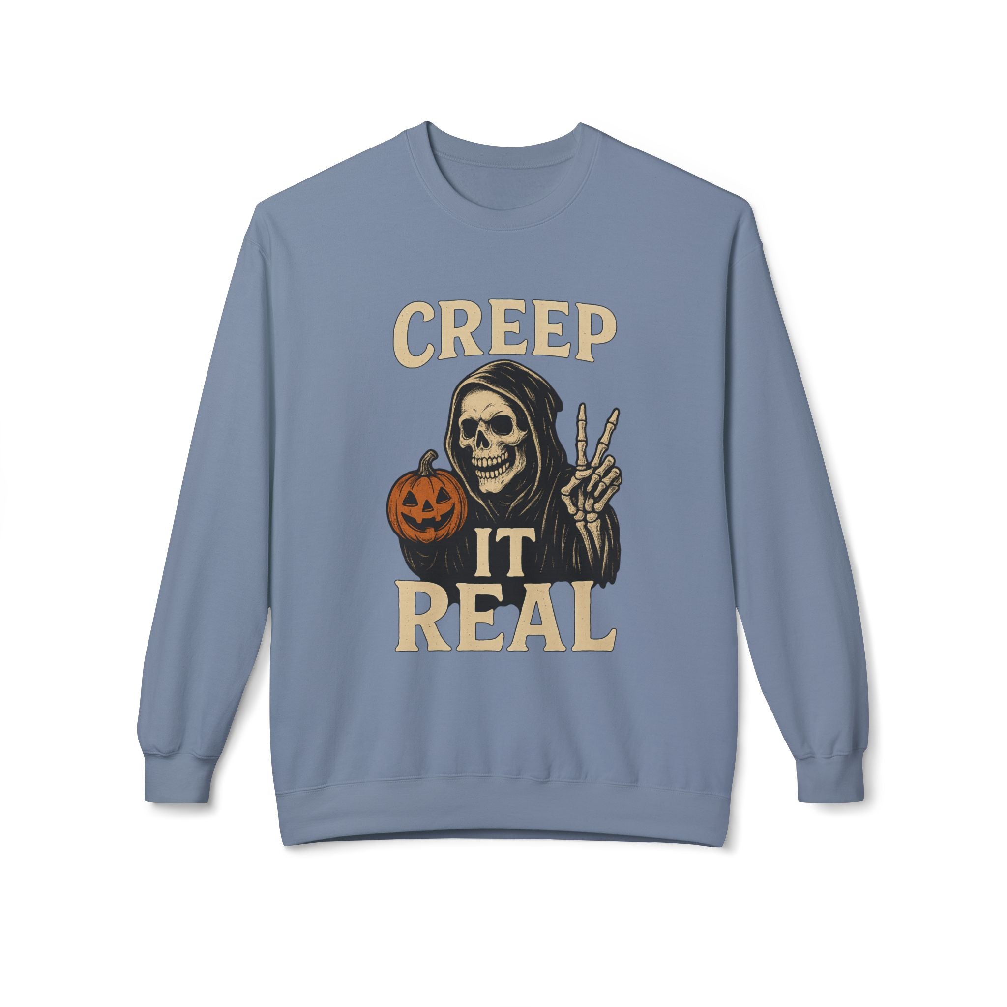 Creep It Real 1 - Crewneck Unisex Sweatshirt - Cozy Halloween Apparel