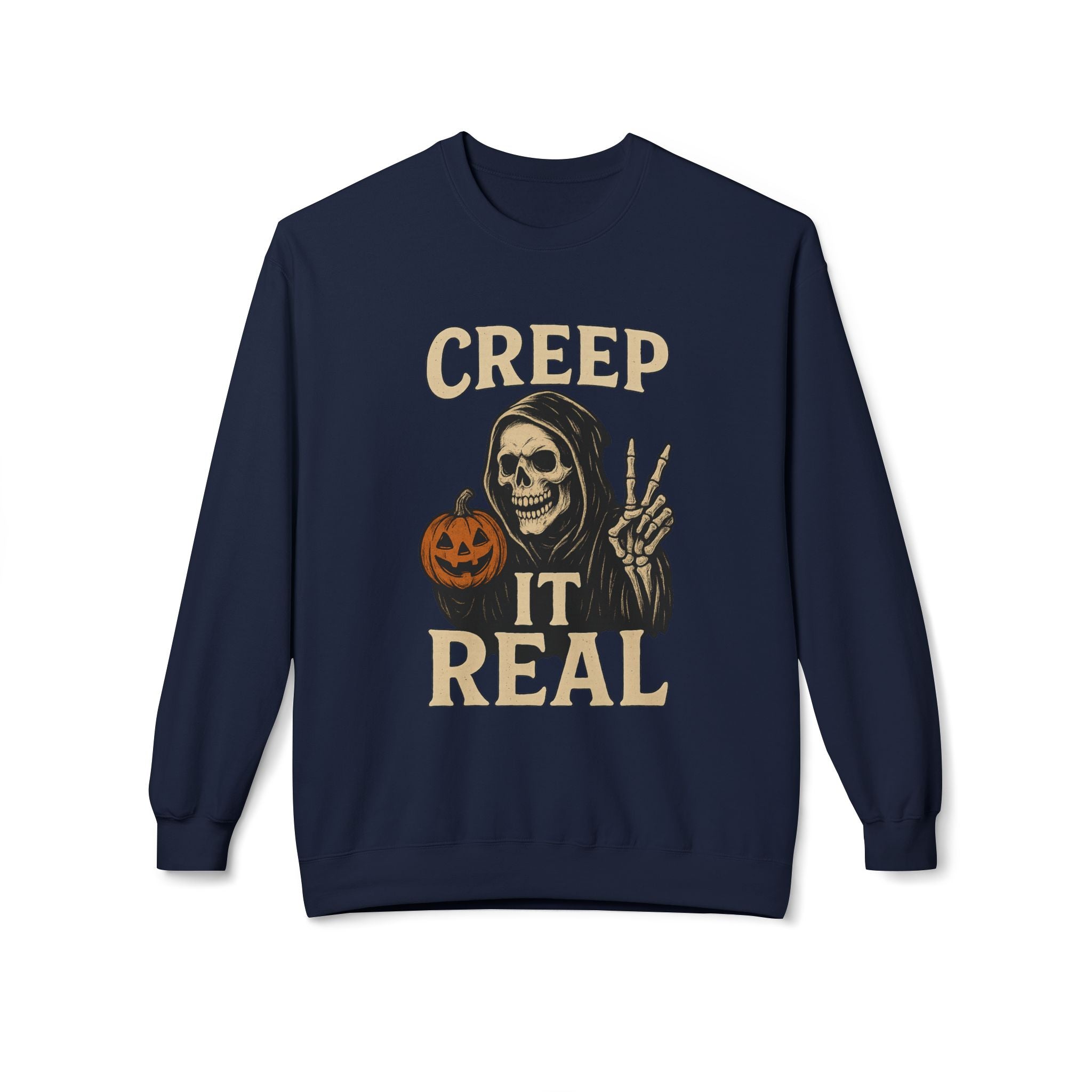 Creep It Real 1 - Crewneck Unisex Sweatshirt - Cozy Halloween Apparel