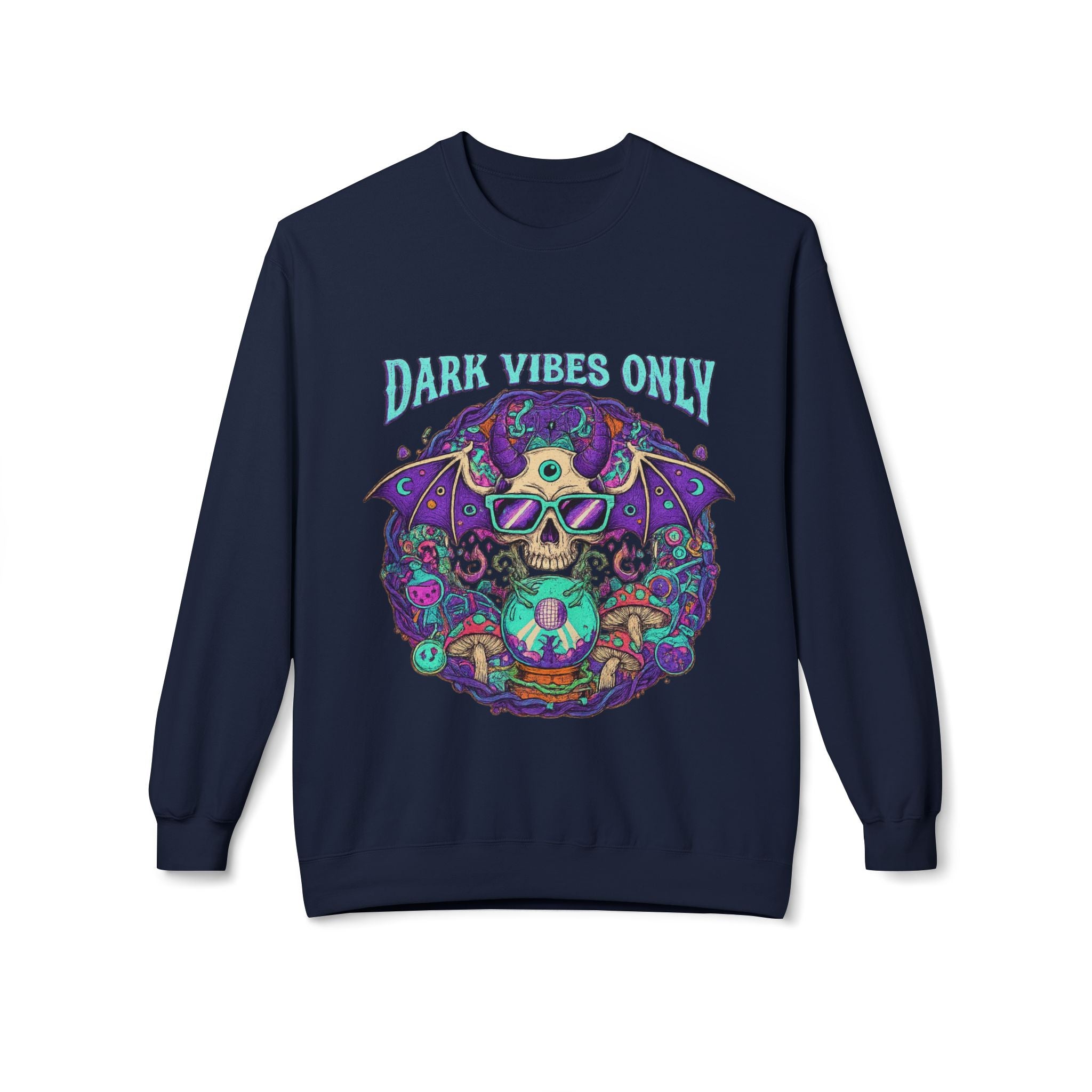 Dark Vibes Only 2 - Crewneck Unisex Sweatshirt - Cozy Halloween Apparel