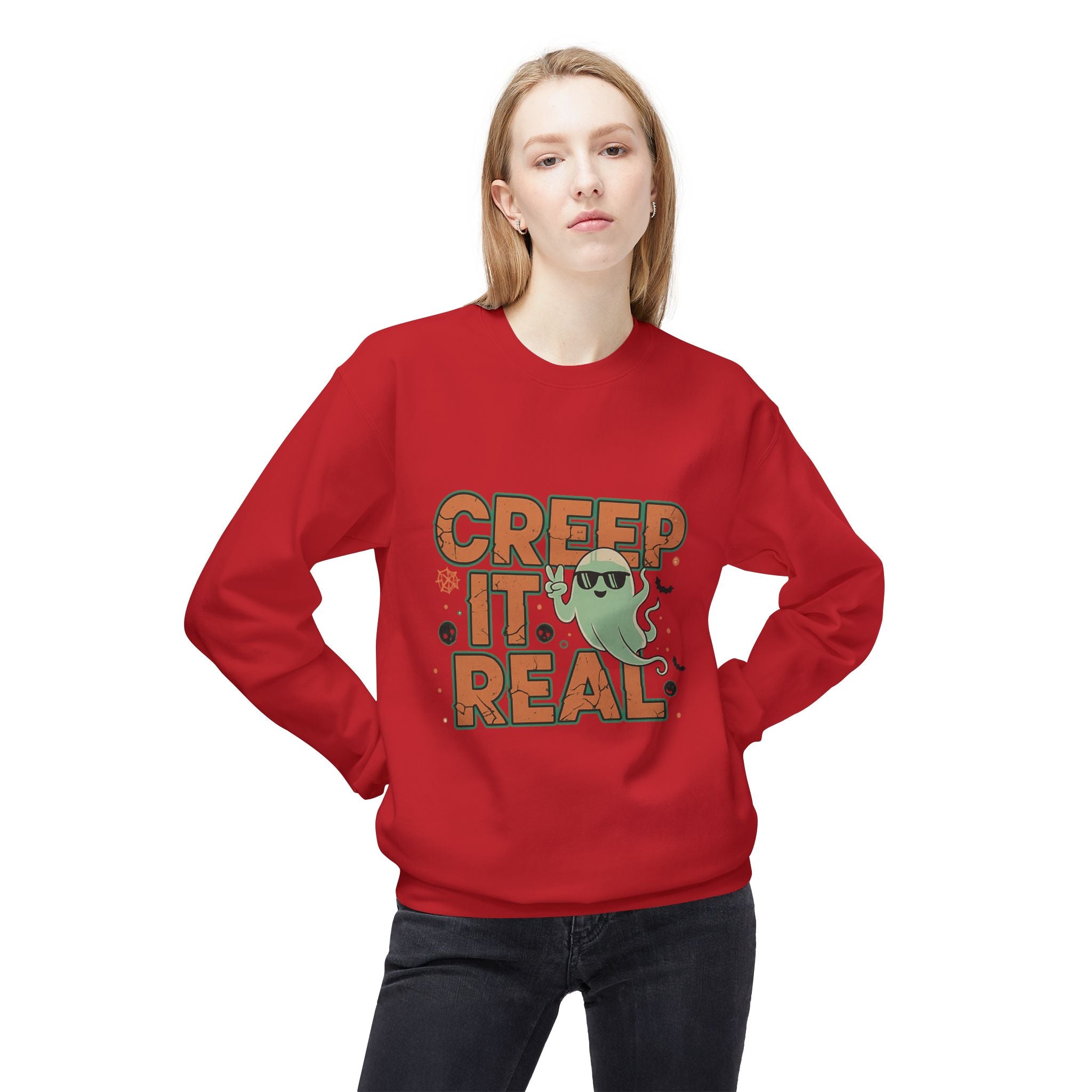 Creep It Real 2 - Crewneck Unisex Sweatshirt - Cozy Halloween Apparel