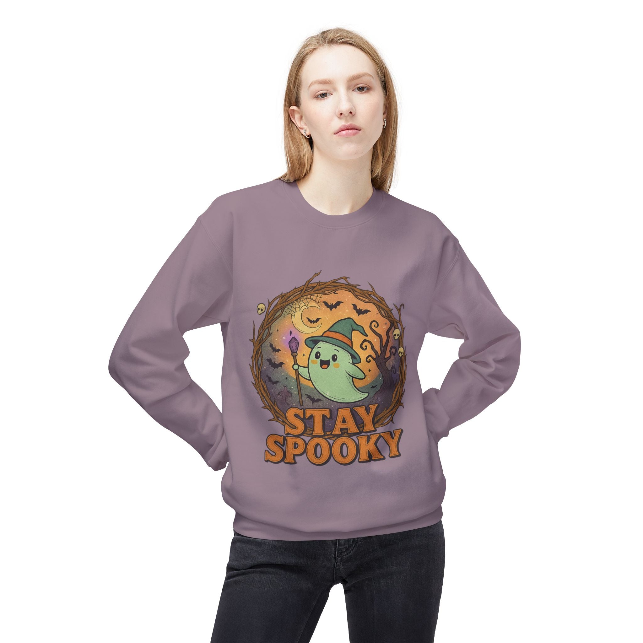 Stay Spooky 2 - Crewneck Unisex Sweatshirt - Cozy Halloween Apparel