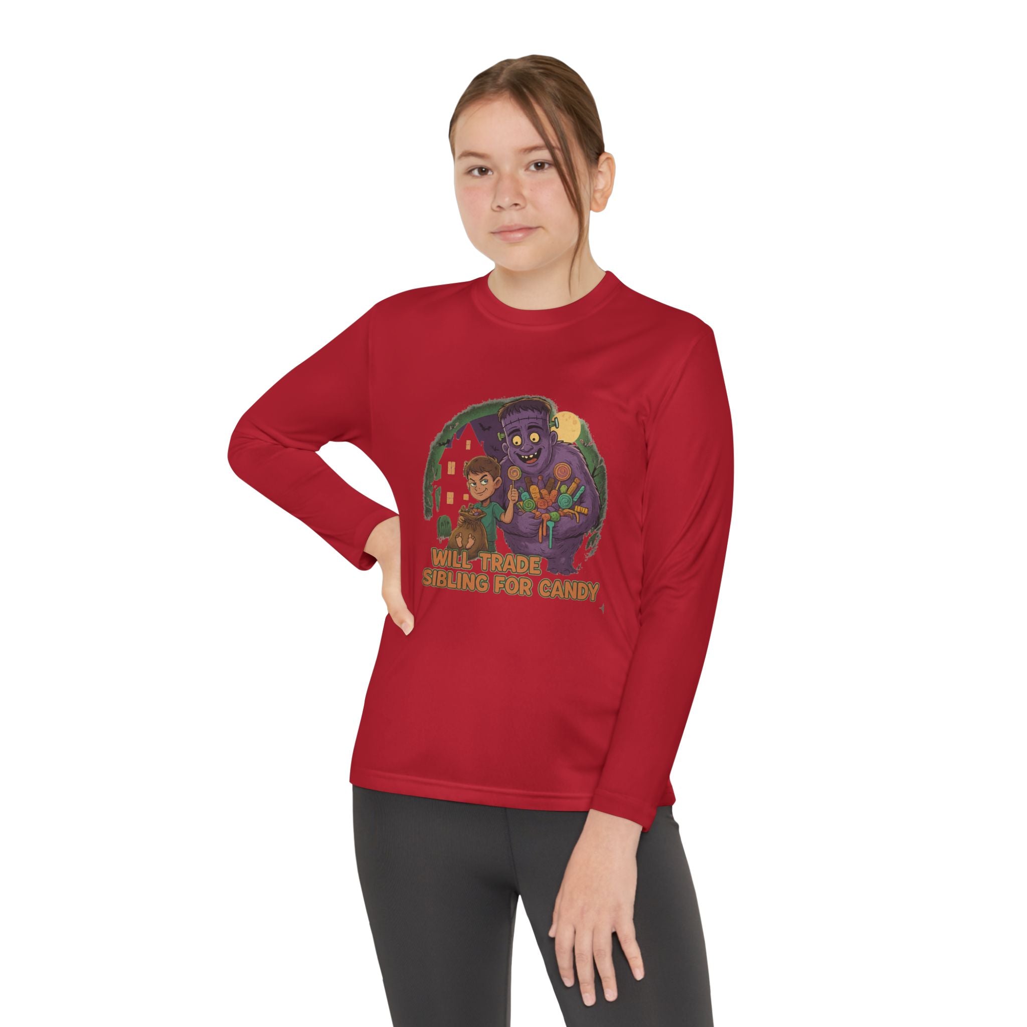 Will Trade Sibling for Candy 1 - Youth Long Sleeve Competitor Tee