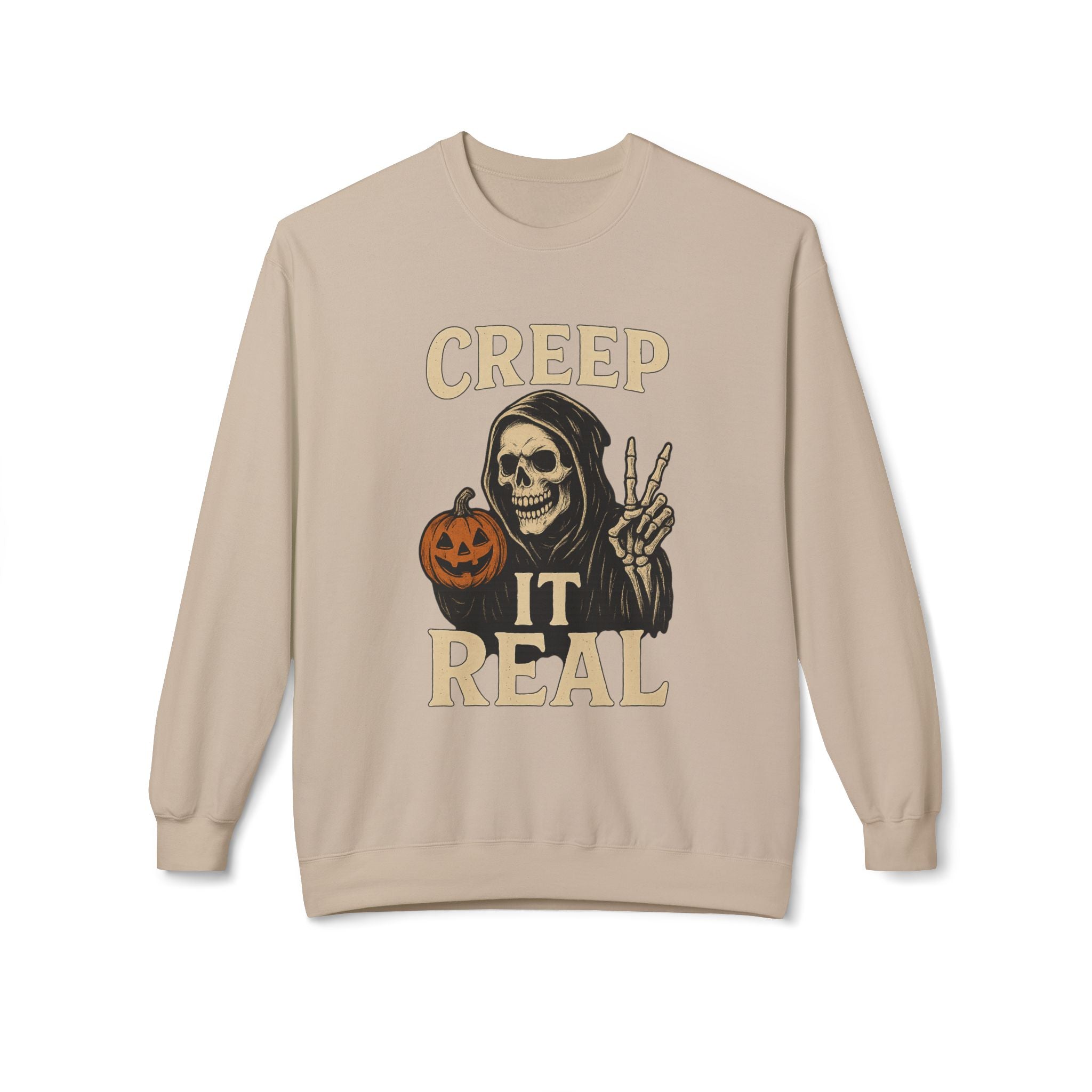 Creep It Real 1 - Crewneck Unisex Sweatshirt - Cozy Halloween Apparel