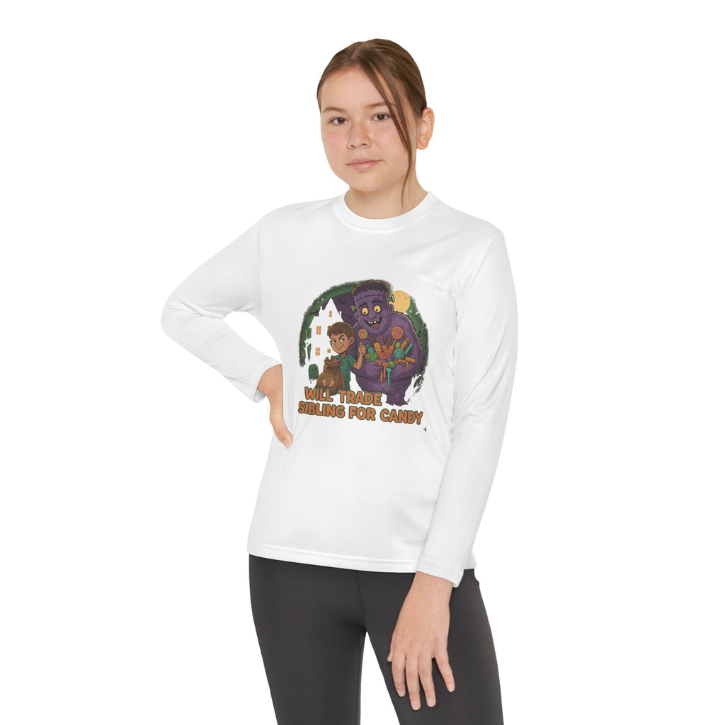 Will Trade Sibling for Candy 1 - Youth Long Sleeve Competitor Tee