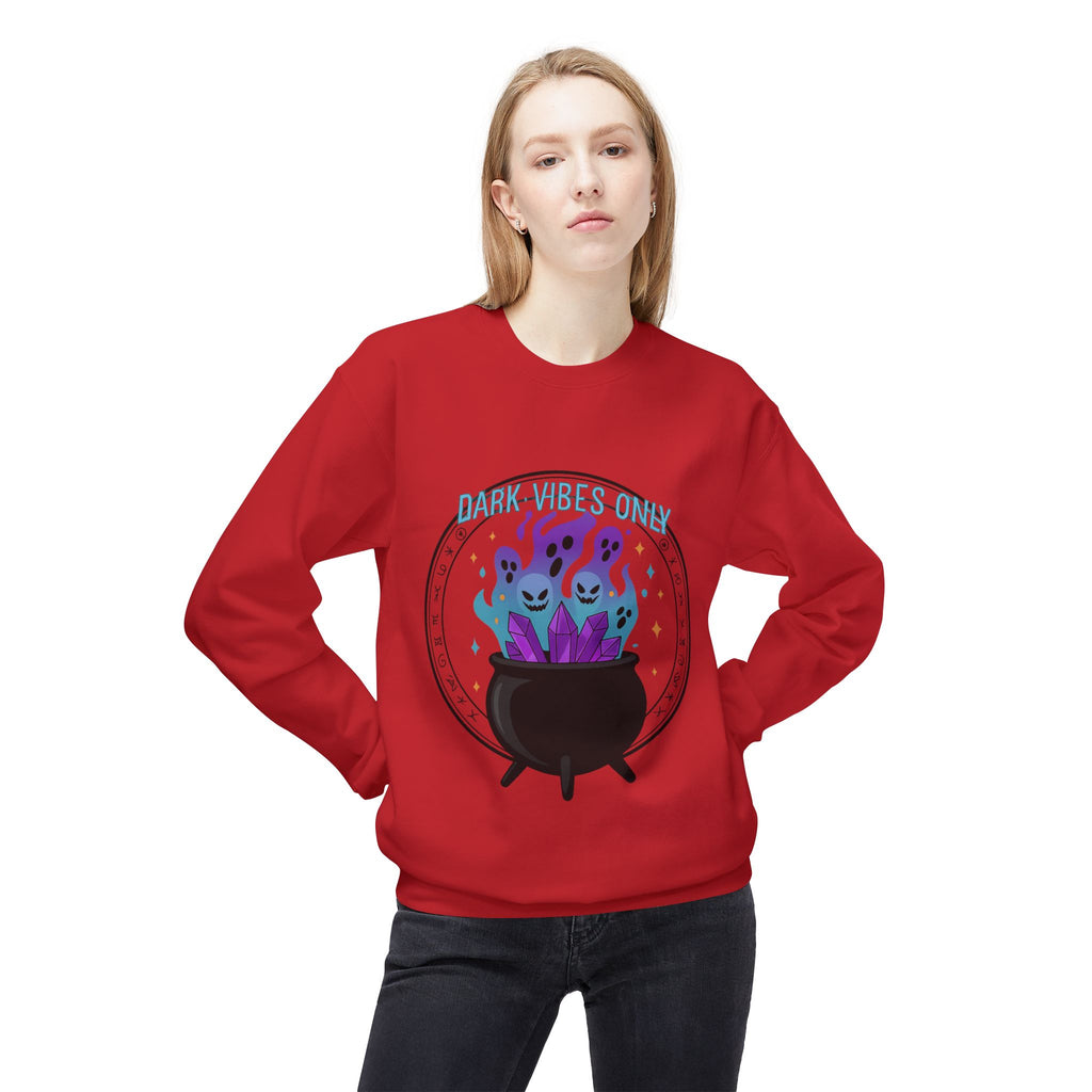 Dark Vibes Only 3.2 - Crewneck Unisex Sweatshirt - Cozy Halloween Apparel