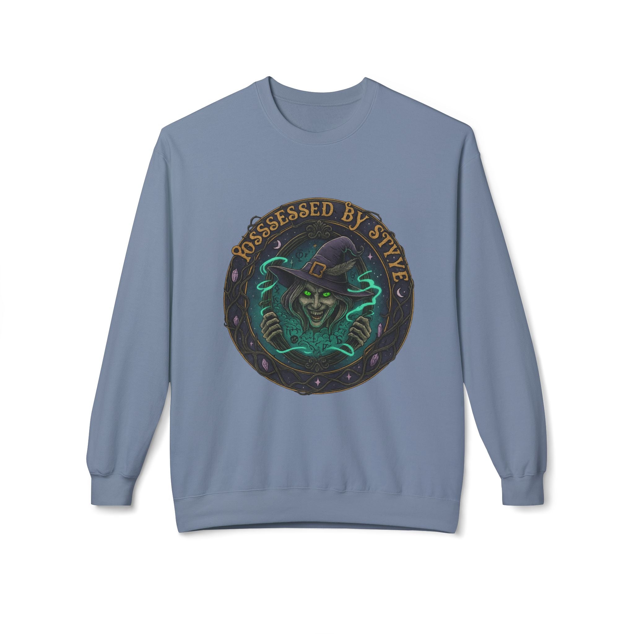 Possessed by Style 3 - Crewneck Unisex Sweatshirt - Cozy Halloween Apparel