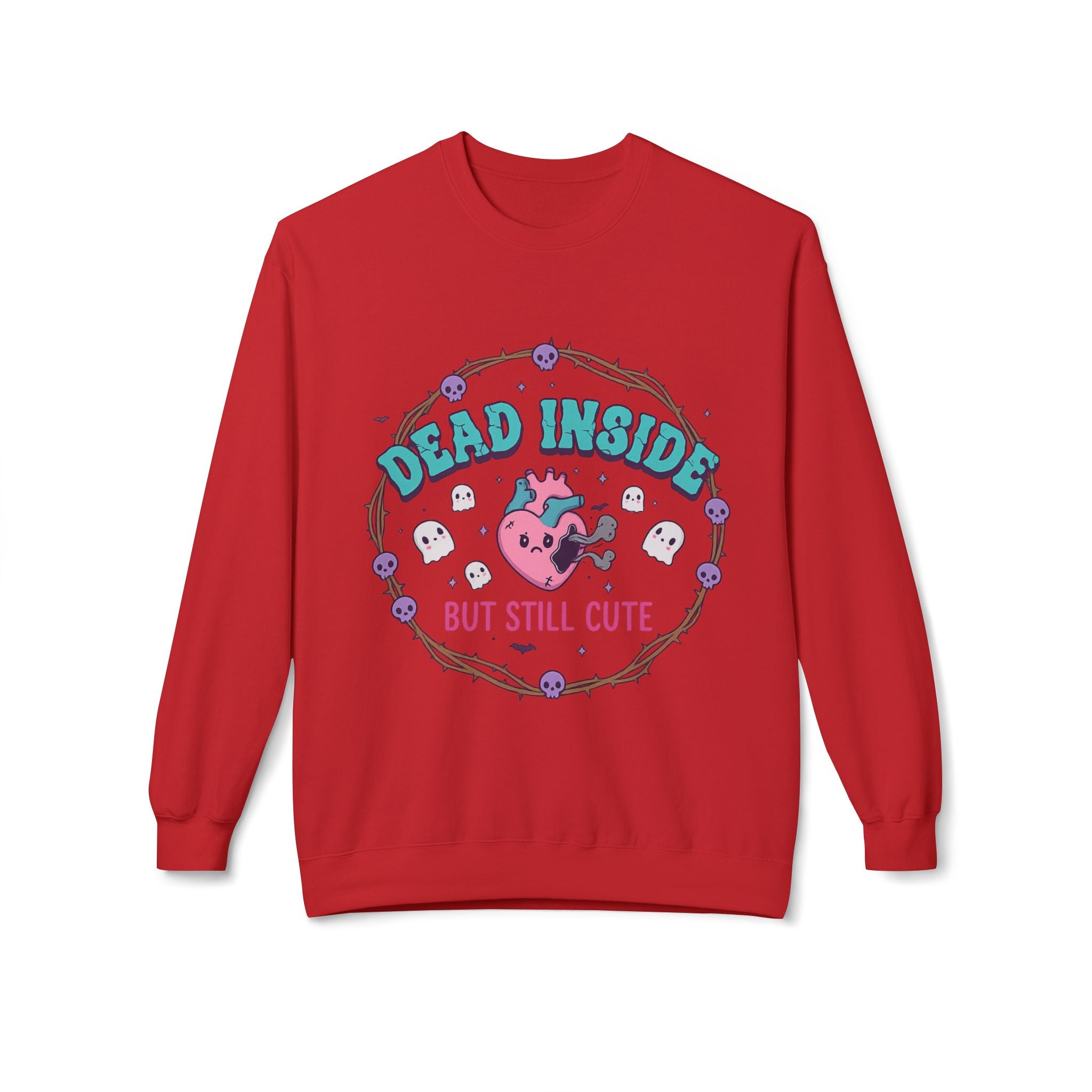Dead Inside, But Still Cute 1- Crewneck Unisex Sweatshirt - Cozy Halloween Apparel