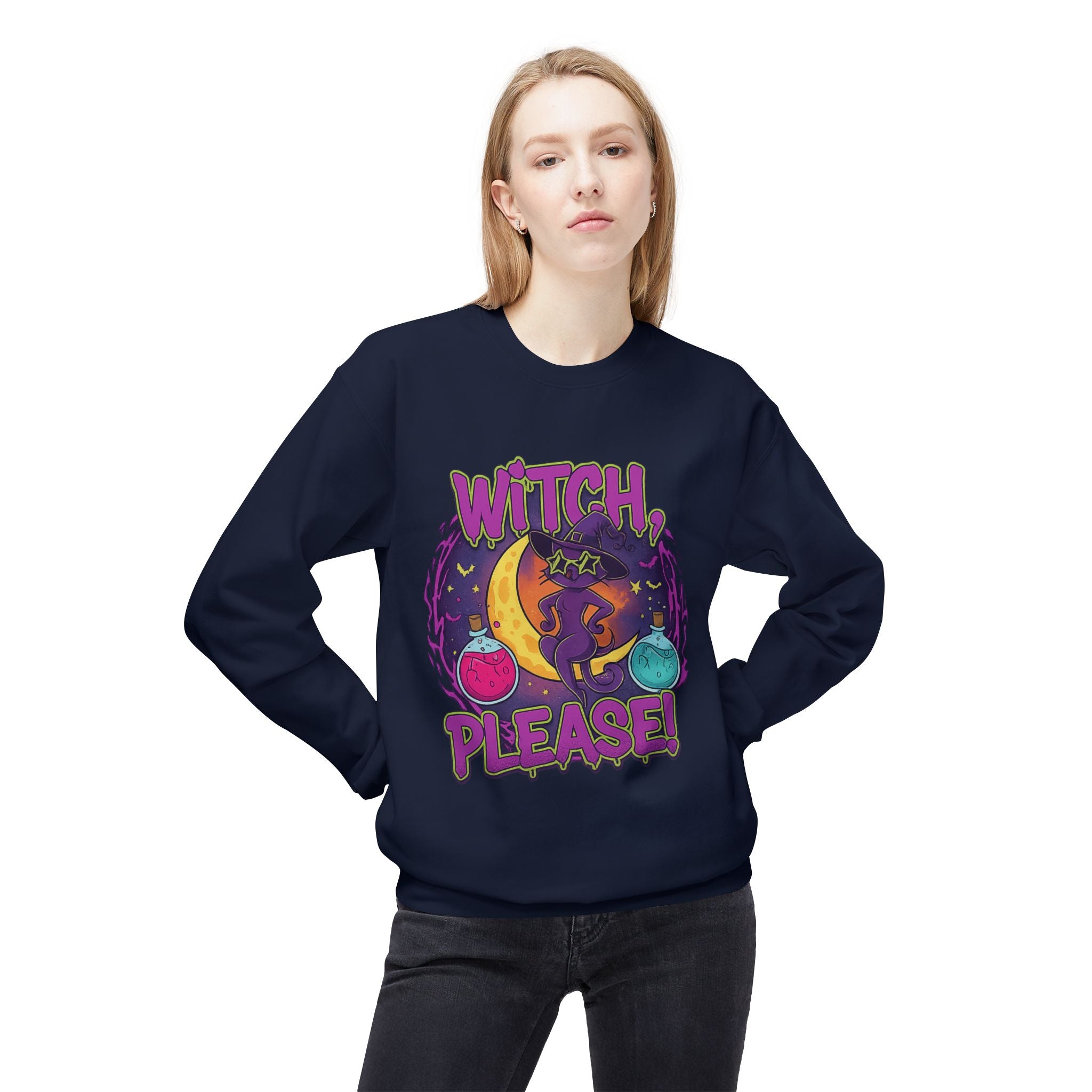 Witch, Please! 3 - Crewneck Unisex Sweatshirt - Cozy Halloween Apparel