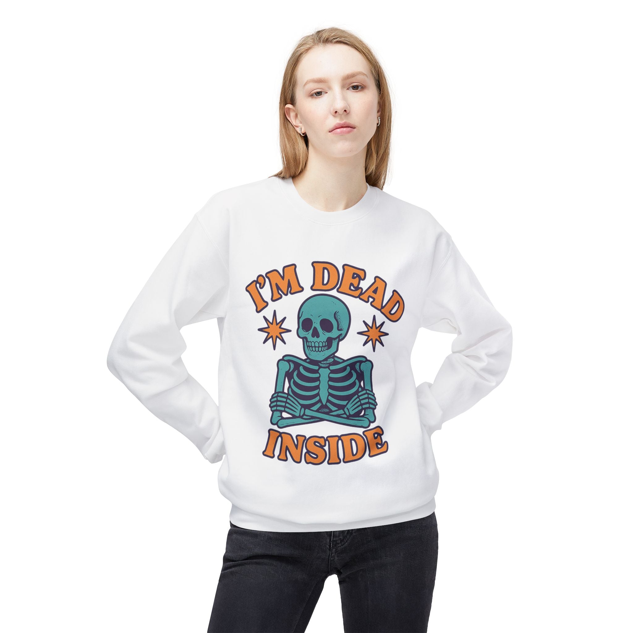 I'm Dead Inside 1 - Crewneck Unisex Sweatshirt - Cozy Halloween Apparel